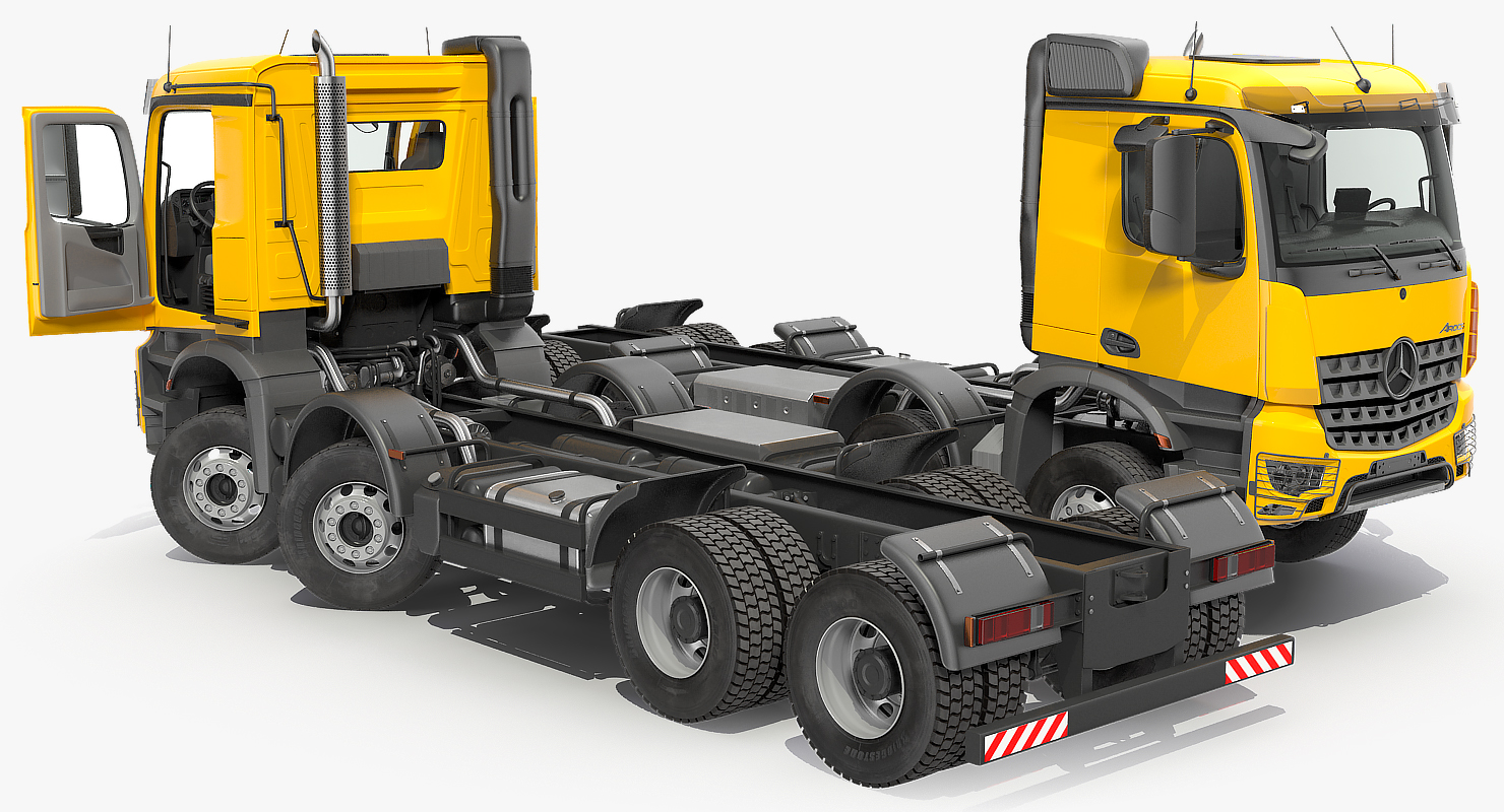 Mercedes Benz Arocs 8X8 Cab Chassis Rigged 3D