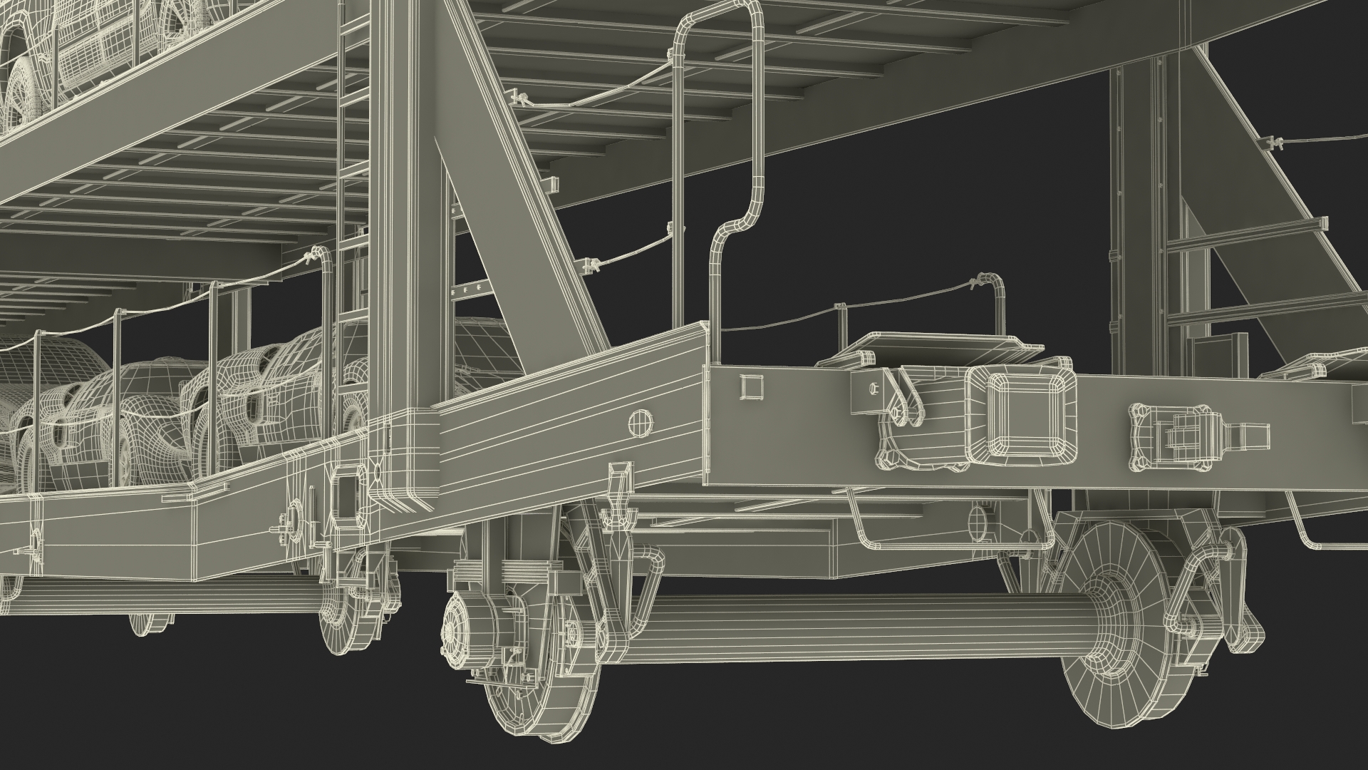 Car Transporter Loaded 3D