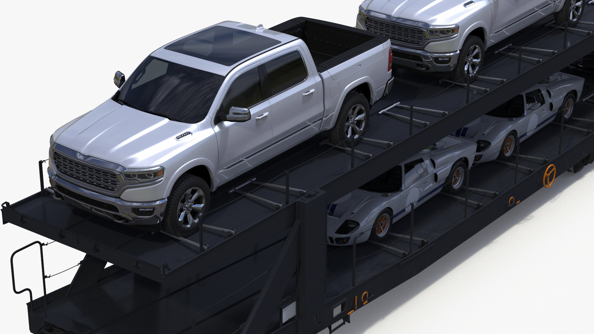 Car Transporter Loaded 3D