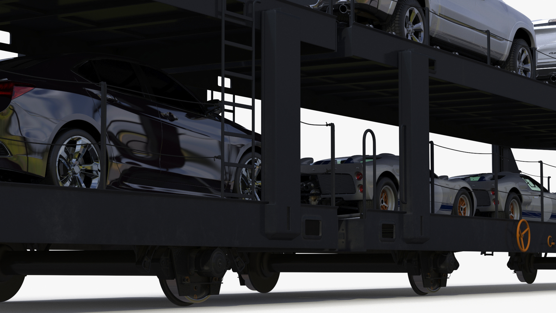 Car Transporter Loaded 3D