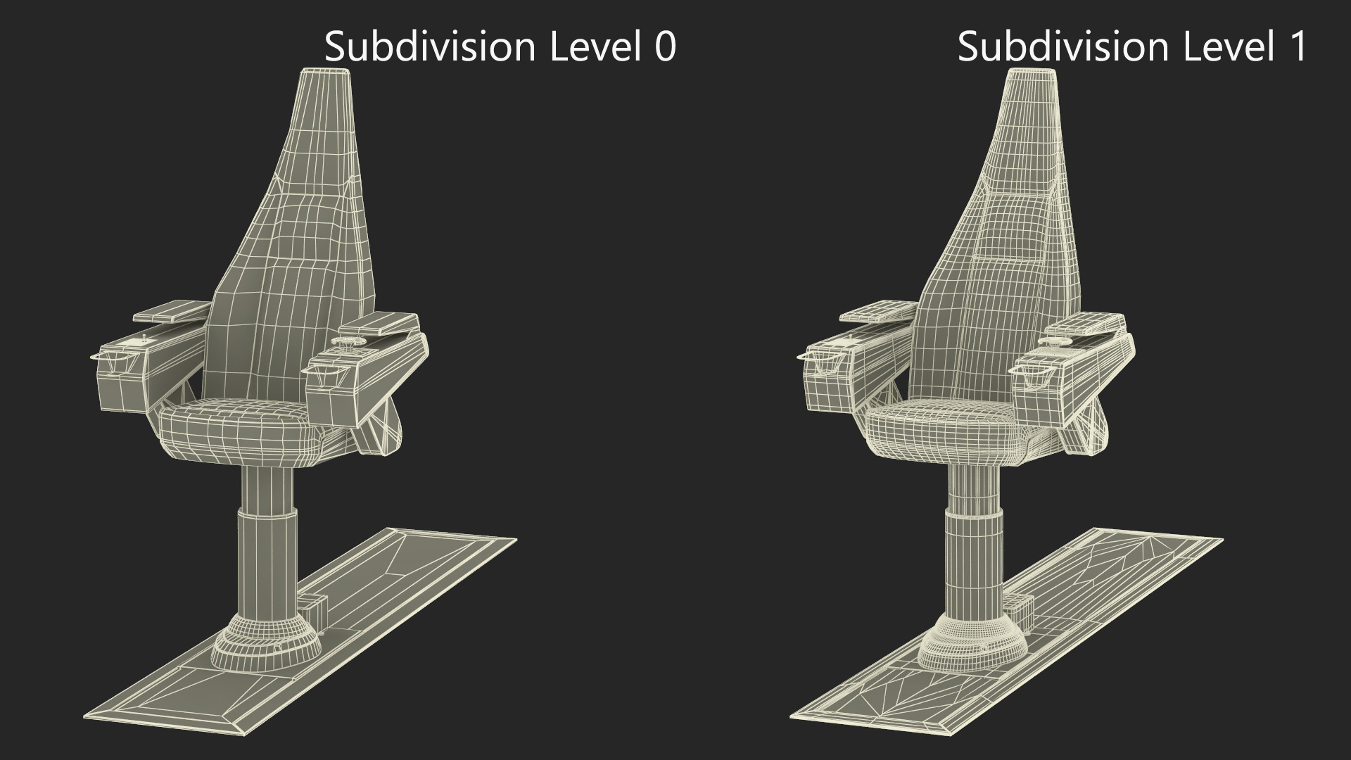 3D Ship Captain Chair model