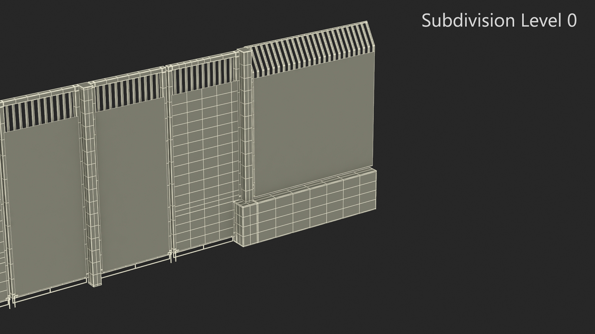 Crowd Control Gates 3D model