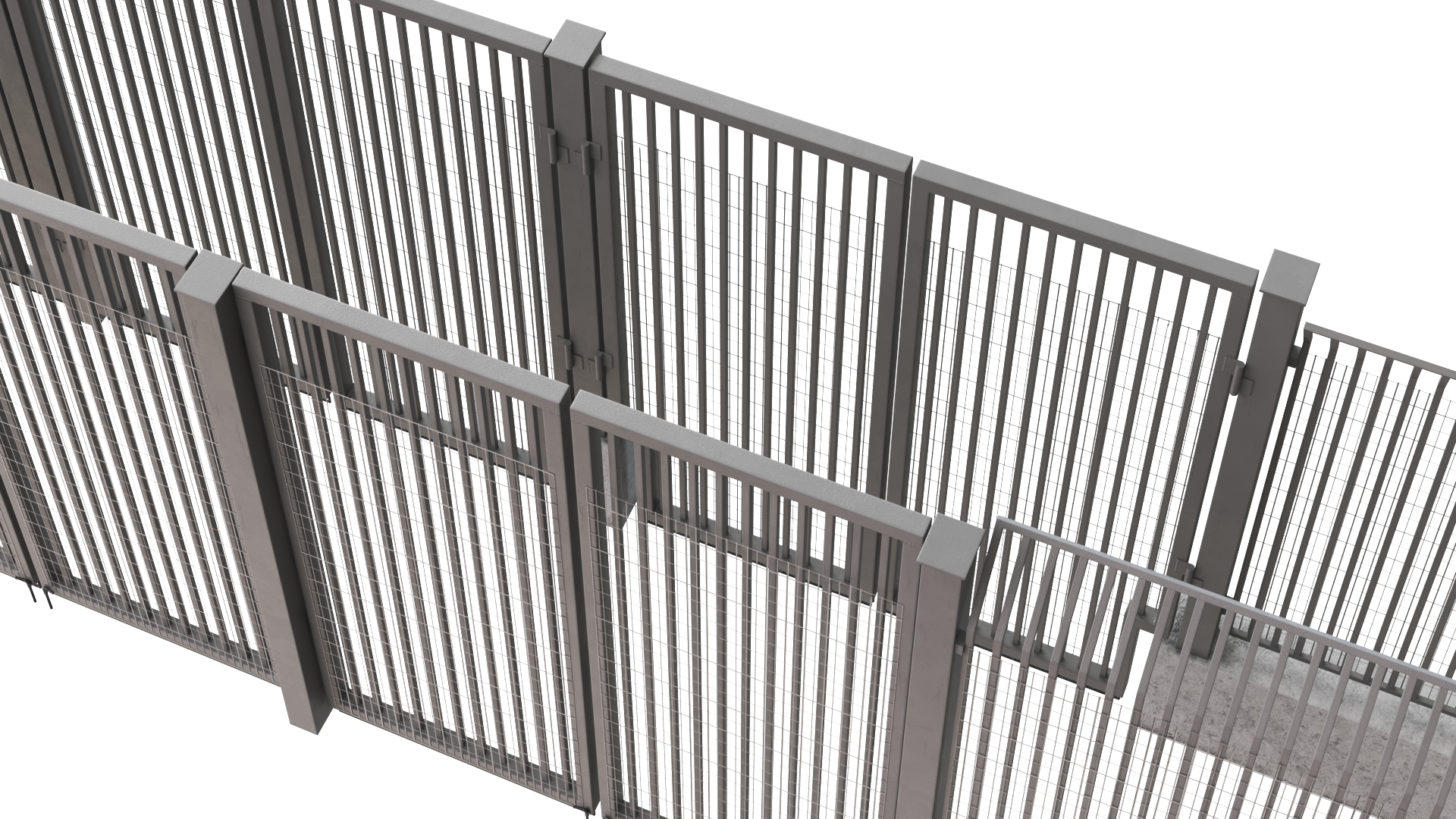 Crowd Control Gates 3D model