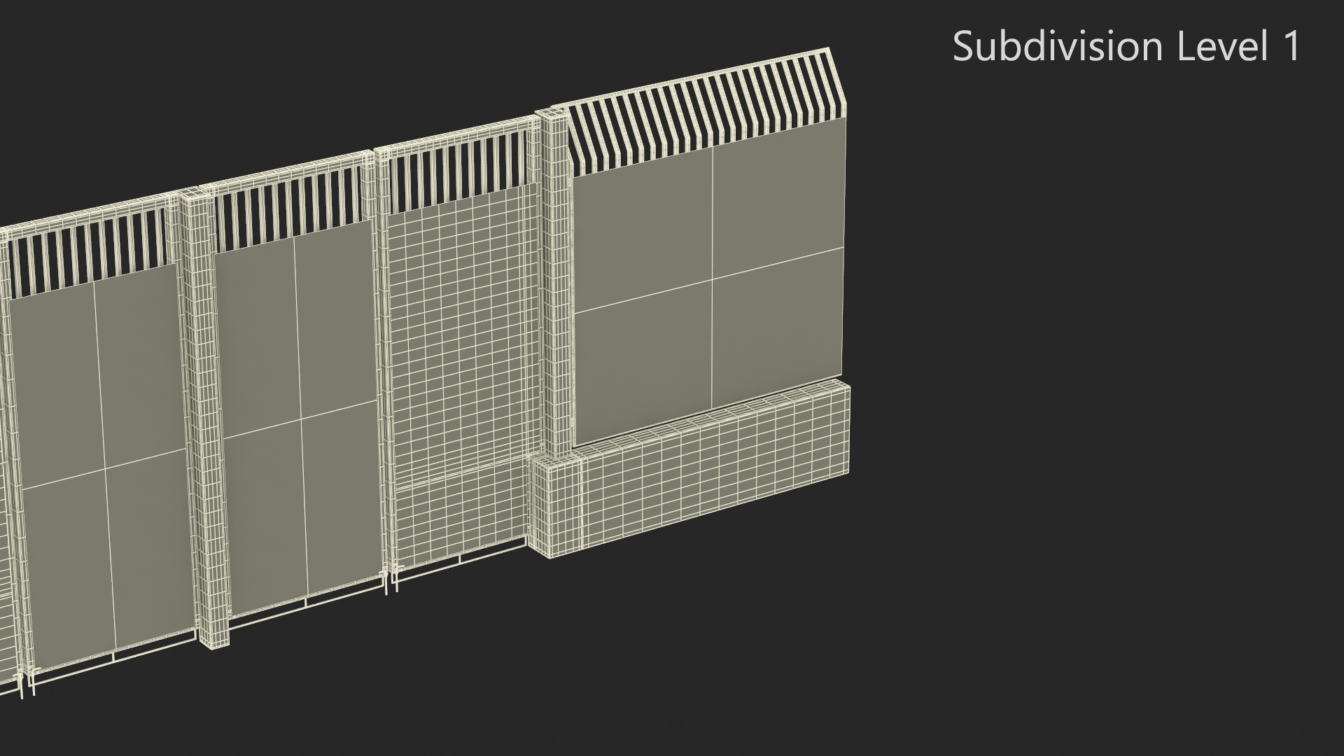 Crowd Control Gates 3D model