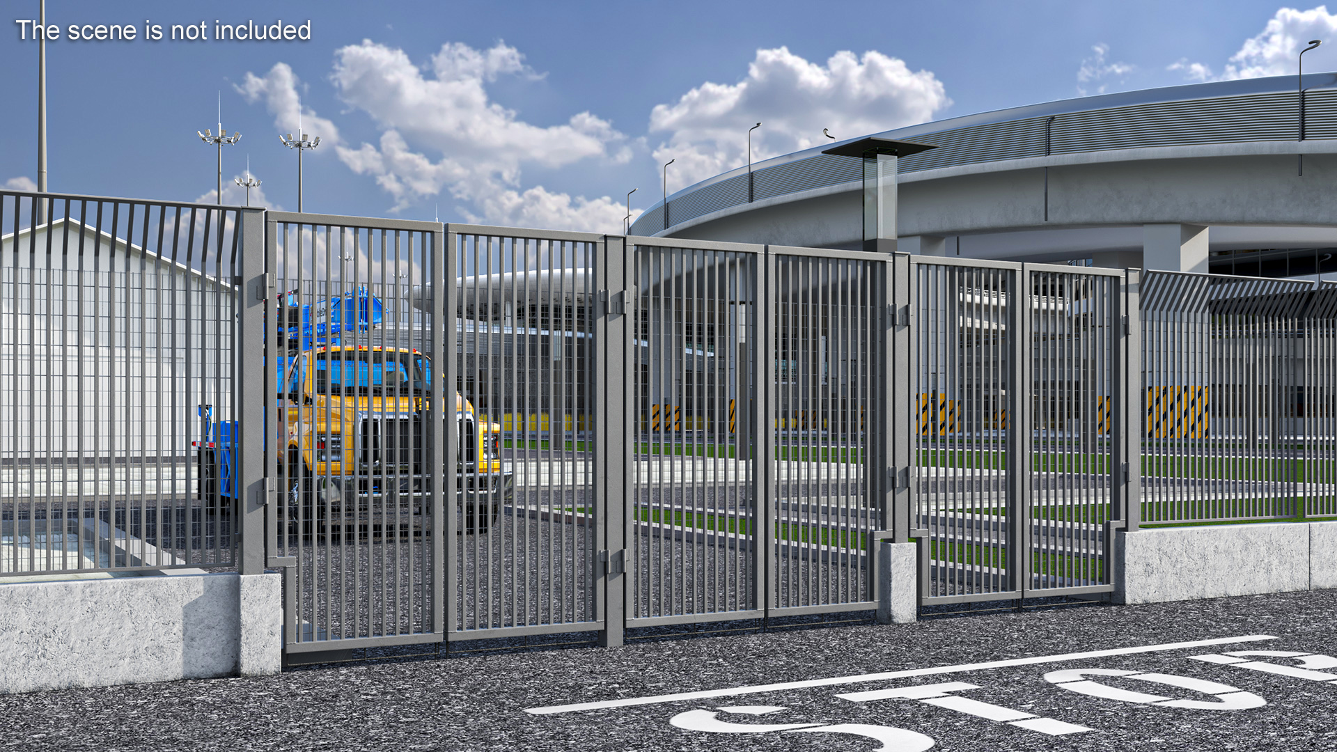 Crowd Control Gates 3D model