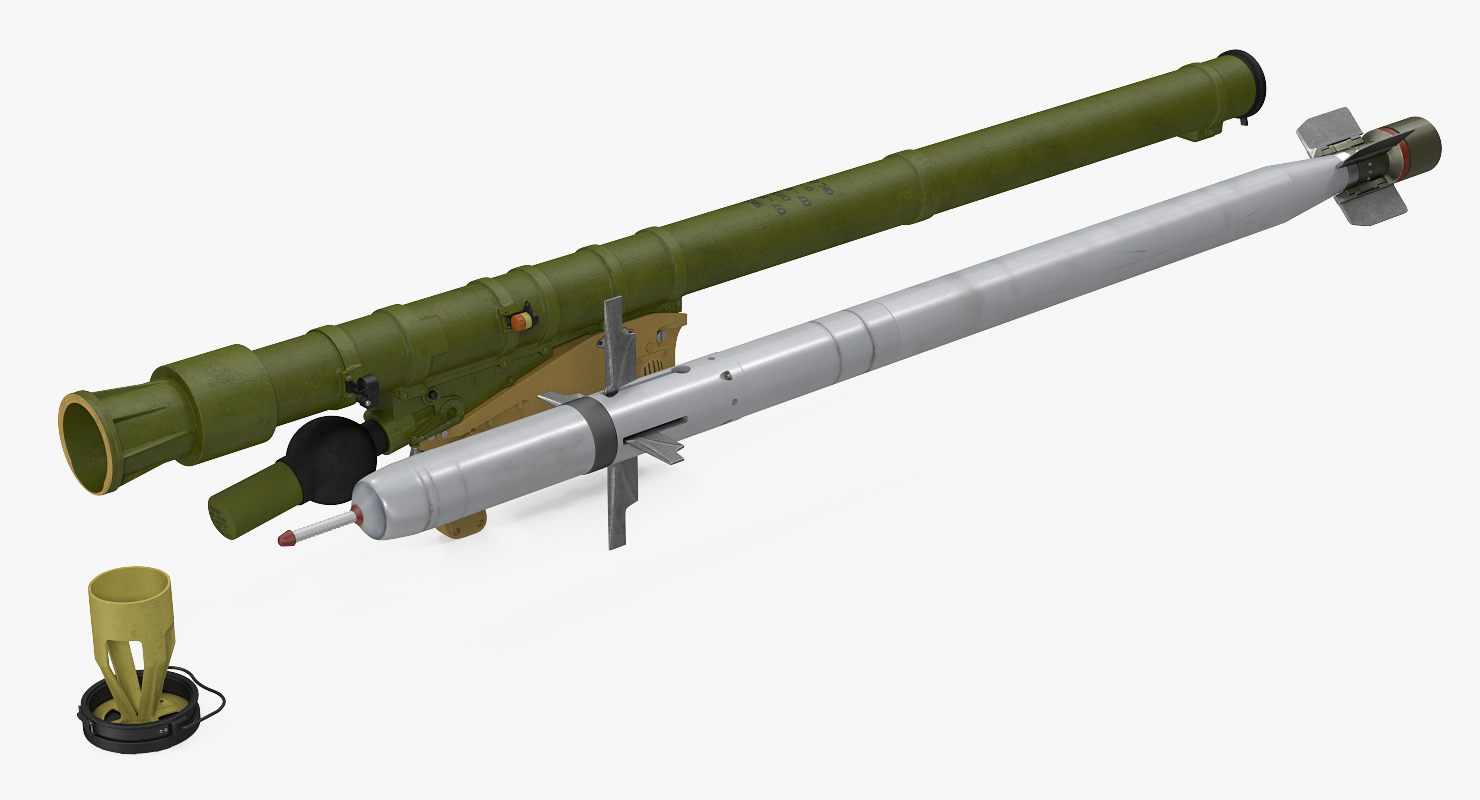 3D SA 18 Grouse Launcher and Missile model