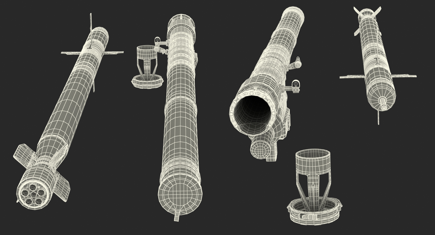 3D SA 18 Grouse Launcher and Missile model