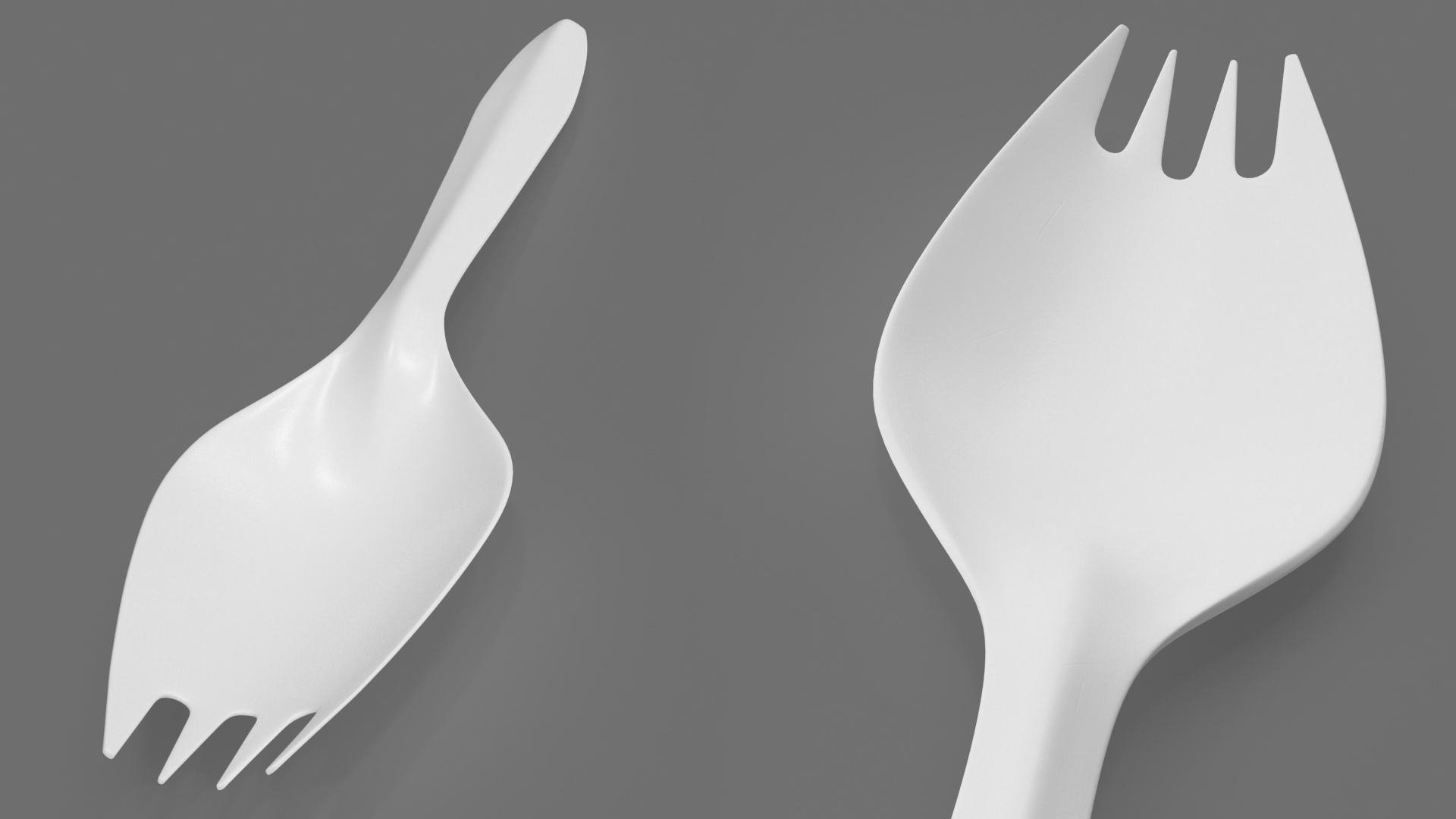 3D Plastic Spork Utensil