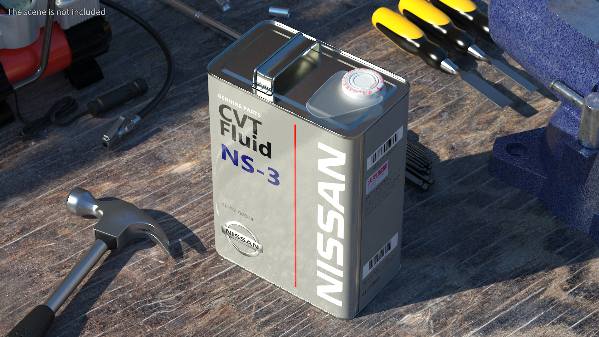 Nissan CVT Fluid 4L Metal Can 3D model