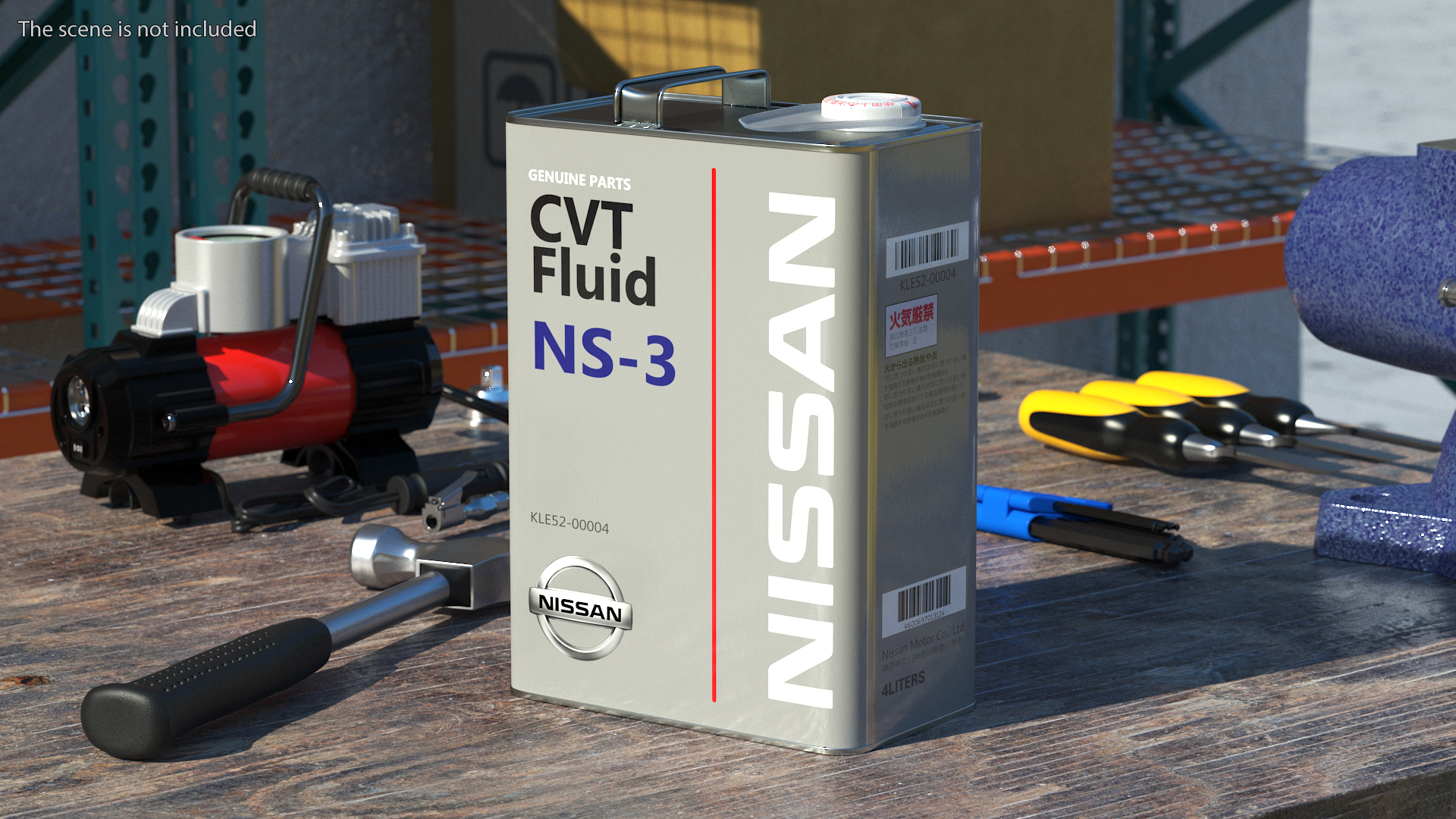 Nissan CVT Fluid 4L Metal Can 3D model