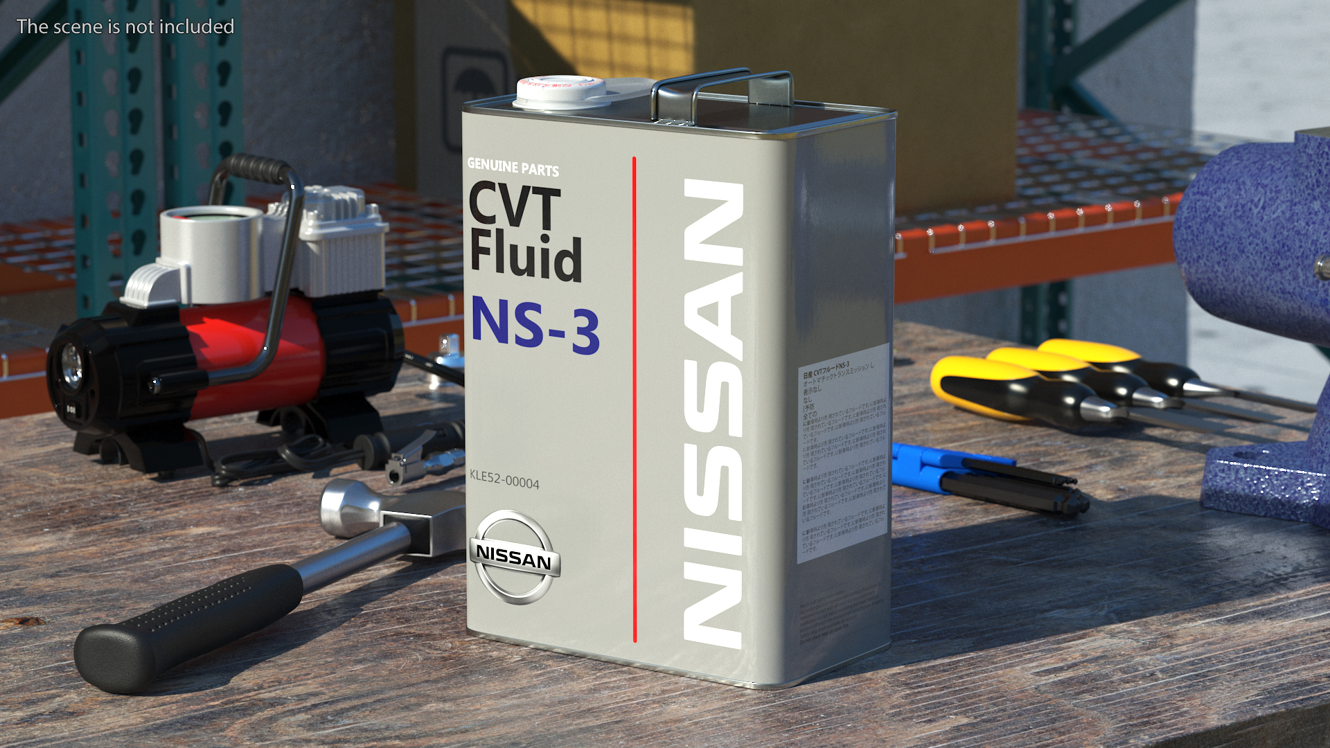 Nissan CVT Fluid 4L Metal Can 3D model