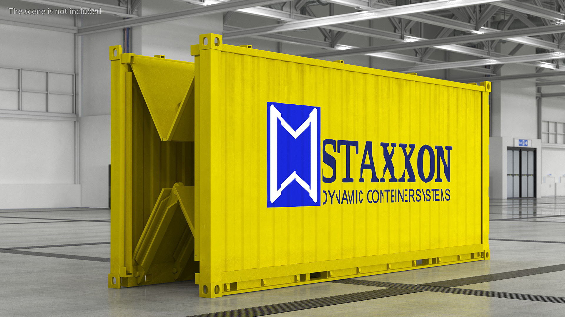 Shipping Container with Foldable Panels 3D model