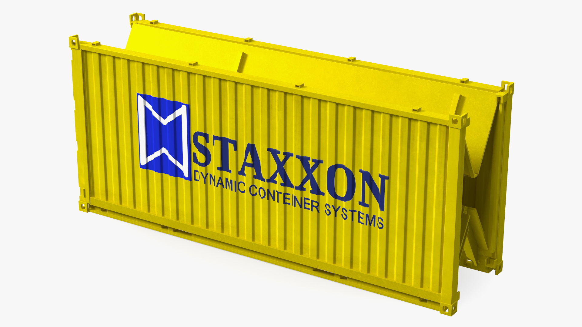 Shipping Container with Foldable Panels 3D model