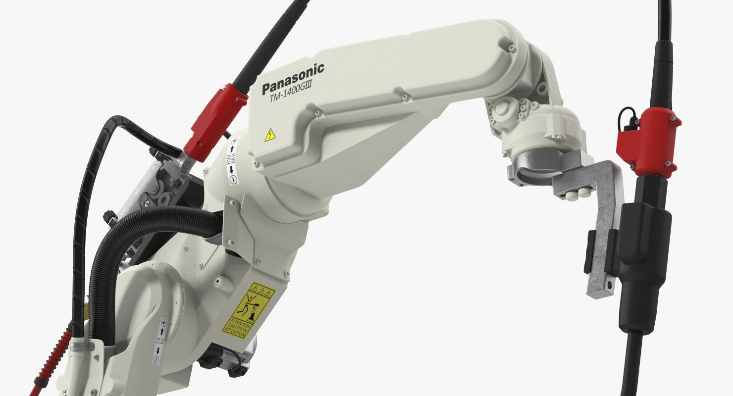 3D model Panasonic TM1400 Welding Robot with Power Supply Rigged