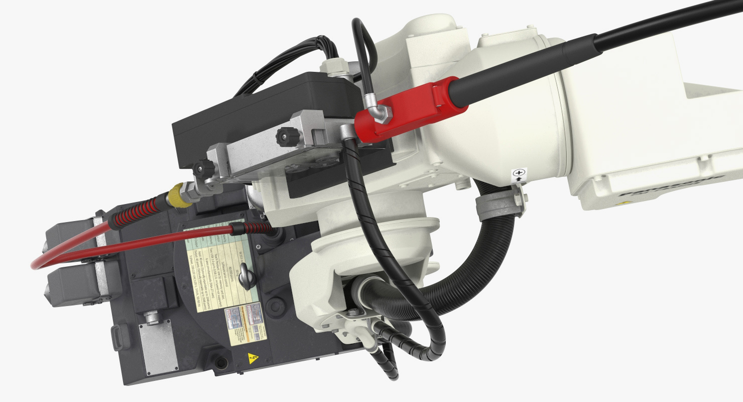 3D model Panasonic TM1400 Welding Robot with Power Supply Rigged