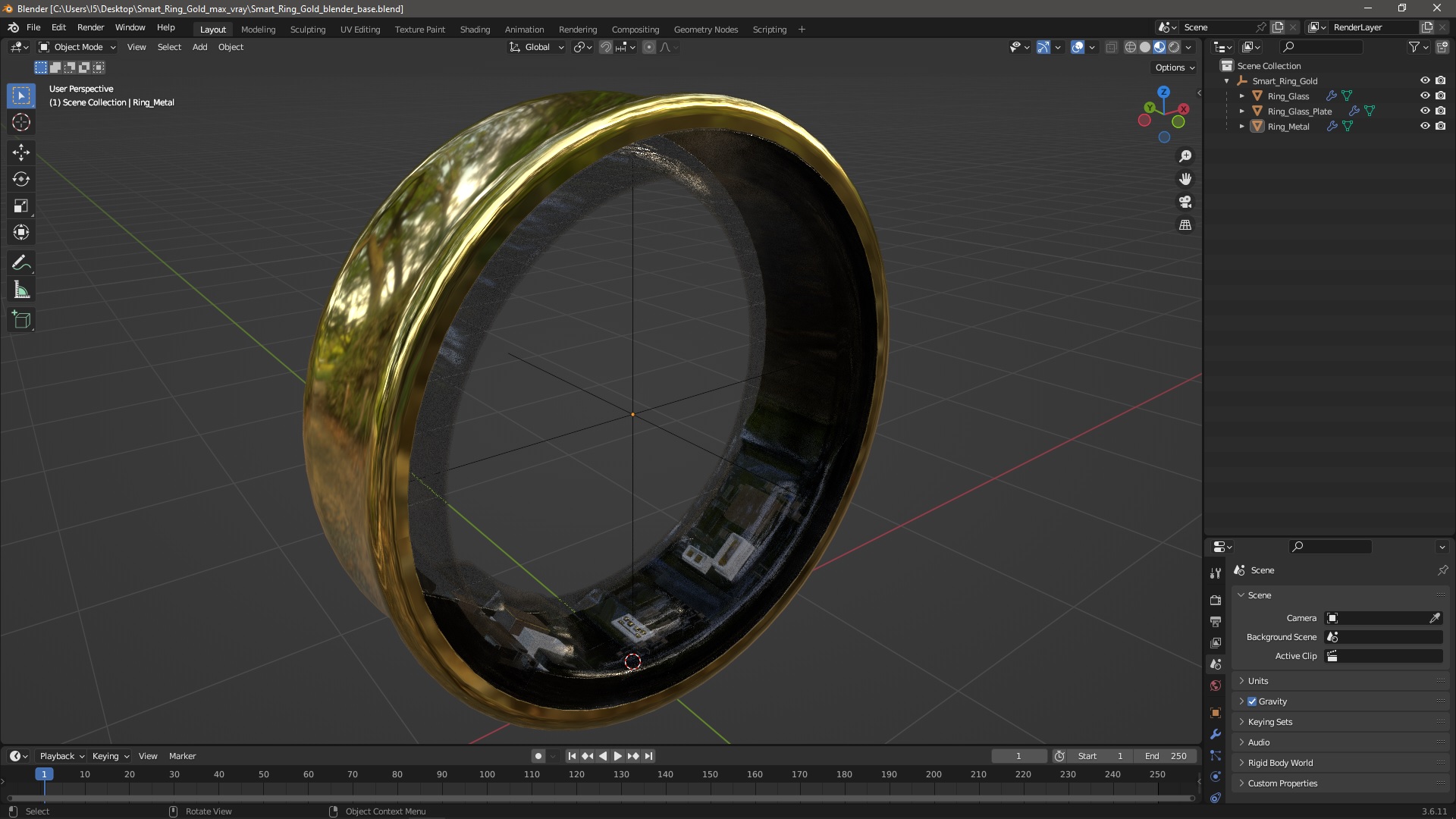 3D model Smart Ring Gold