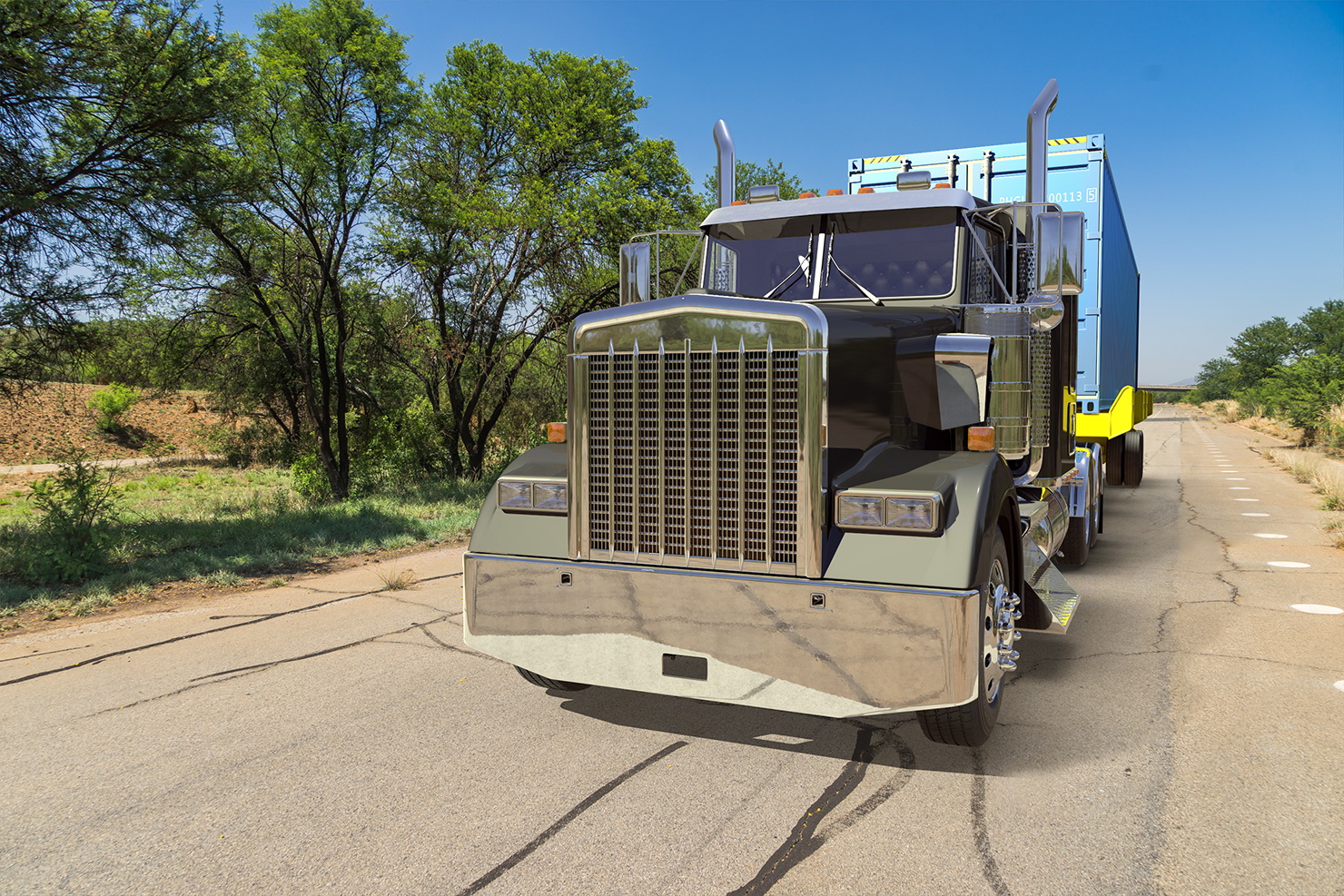 Container Cargo Trailer Truck 3D model