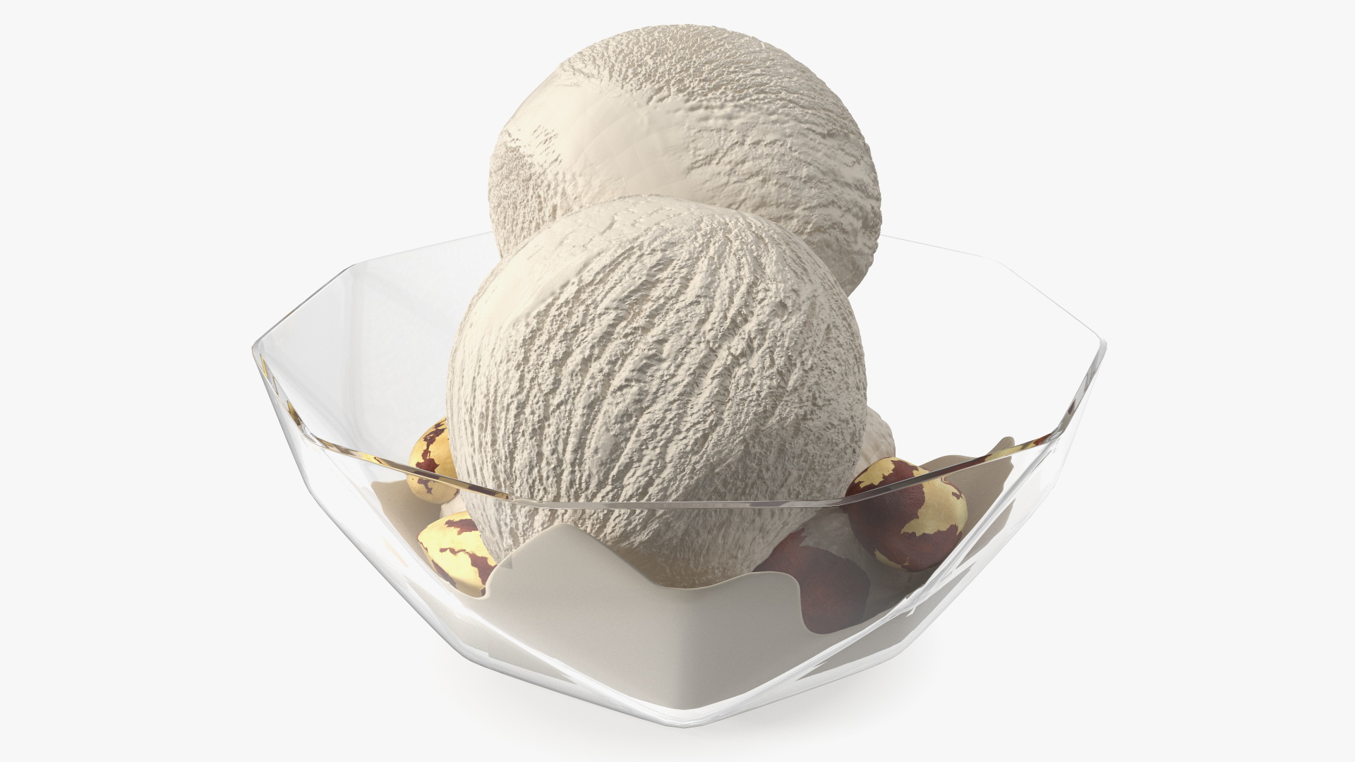 3D Ice Cream with Brazil Nuts