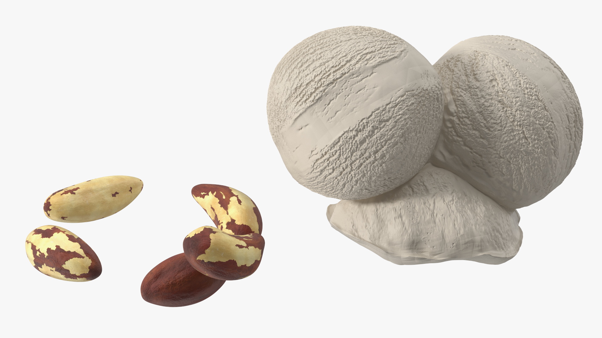 3D Ice Cream with Brazil Nuts