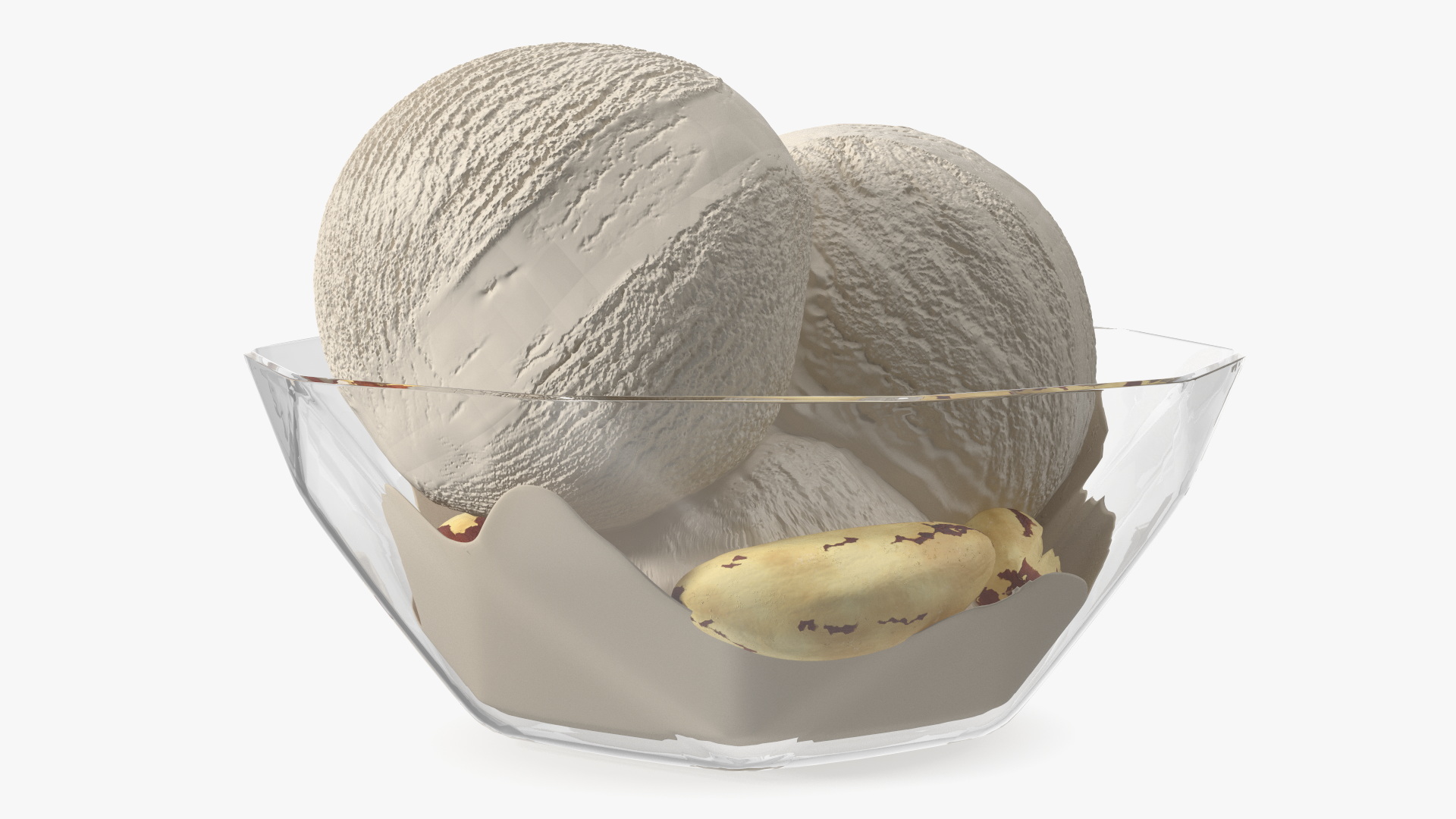 3D Ice Cream with Brazil Nuts