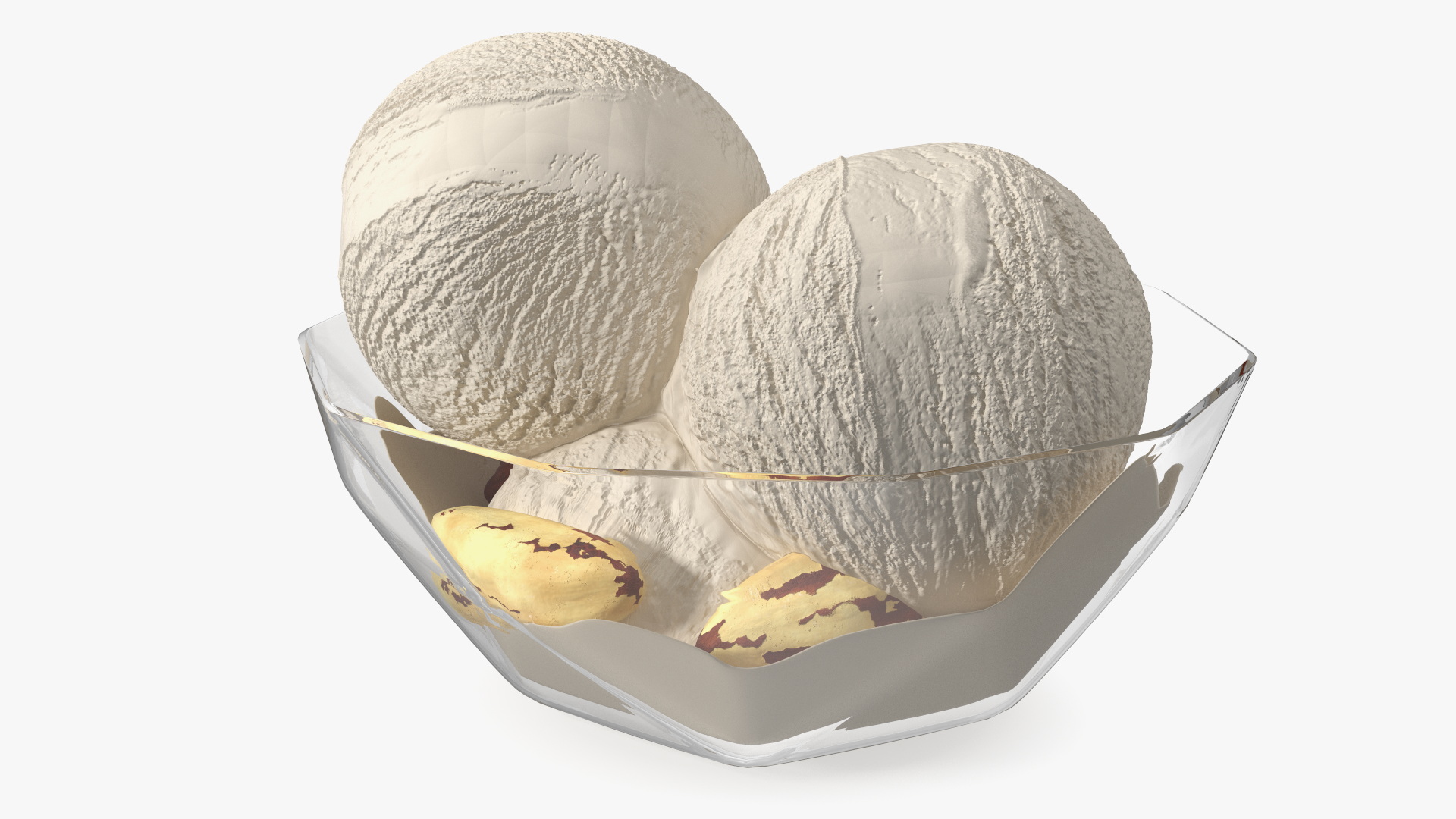 3D Ice Cream with Brazil Nuts