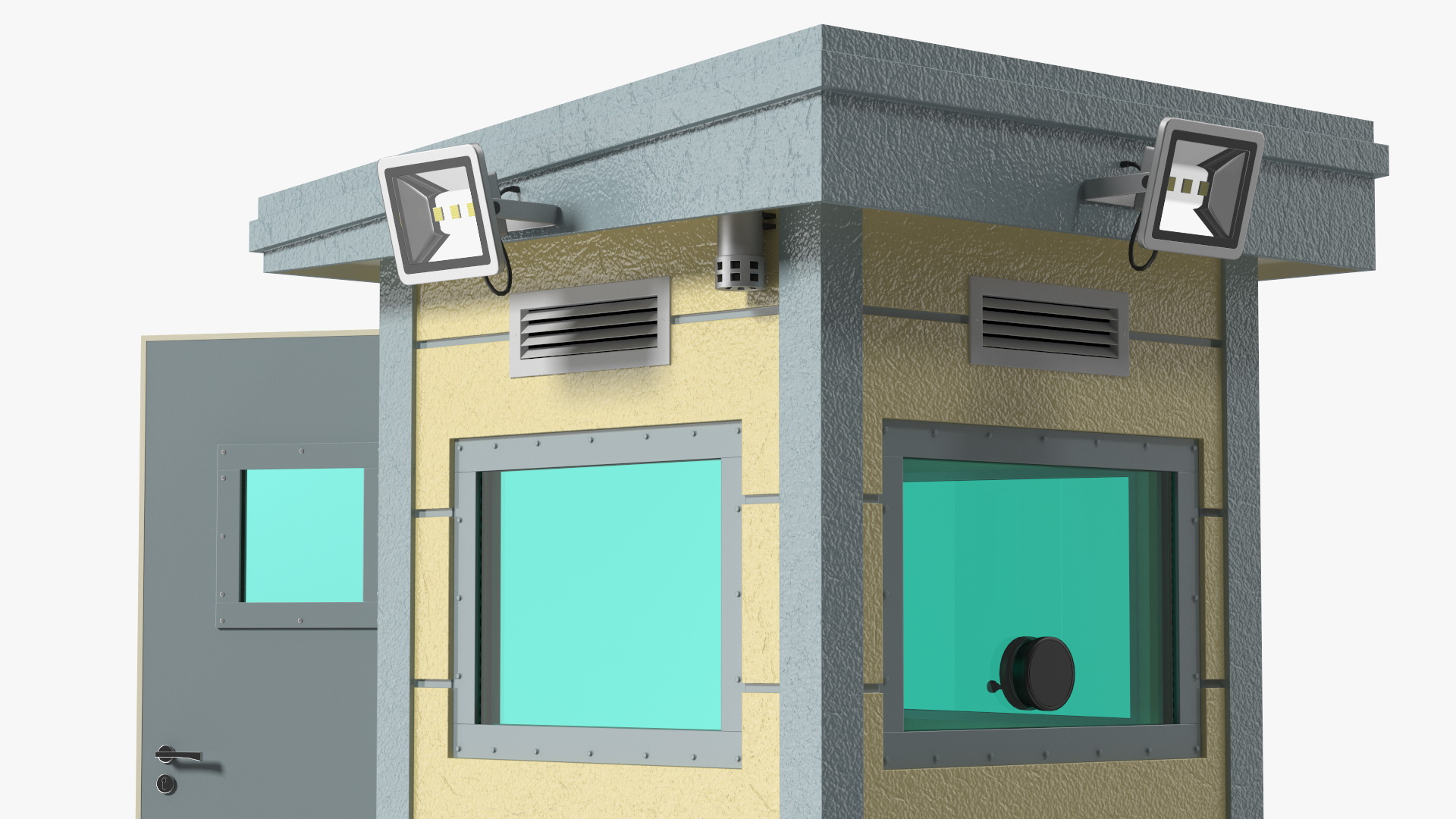 Bullet Resistant Guard Booths 3D model