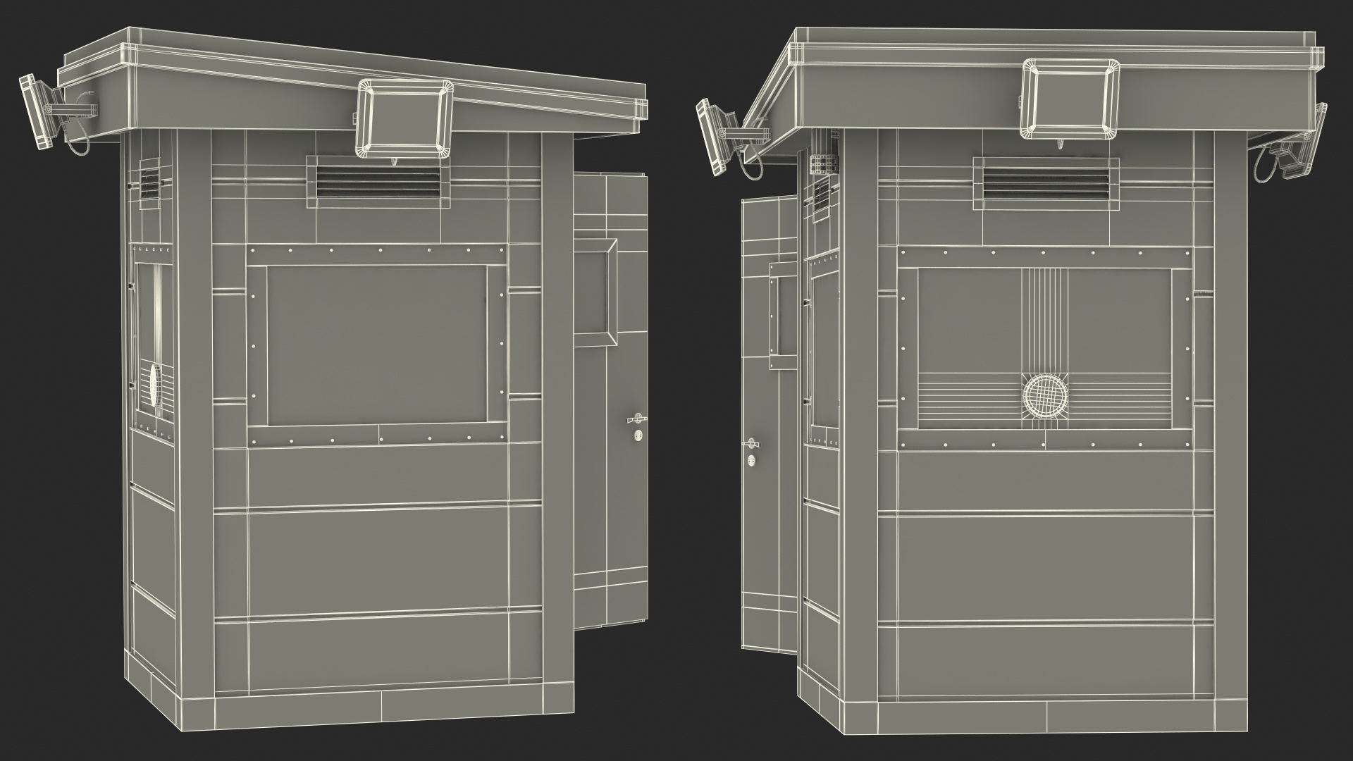 Bullet Resistant Guard Booths 3D model