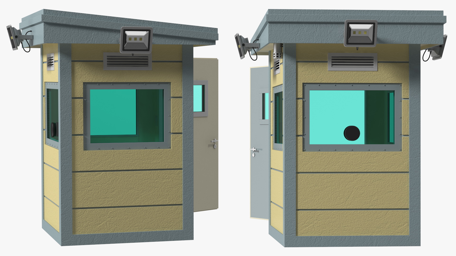 Bullet Resistant Guard Booths 3D model