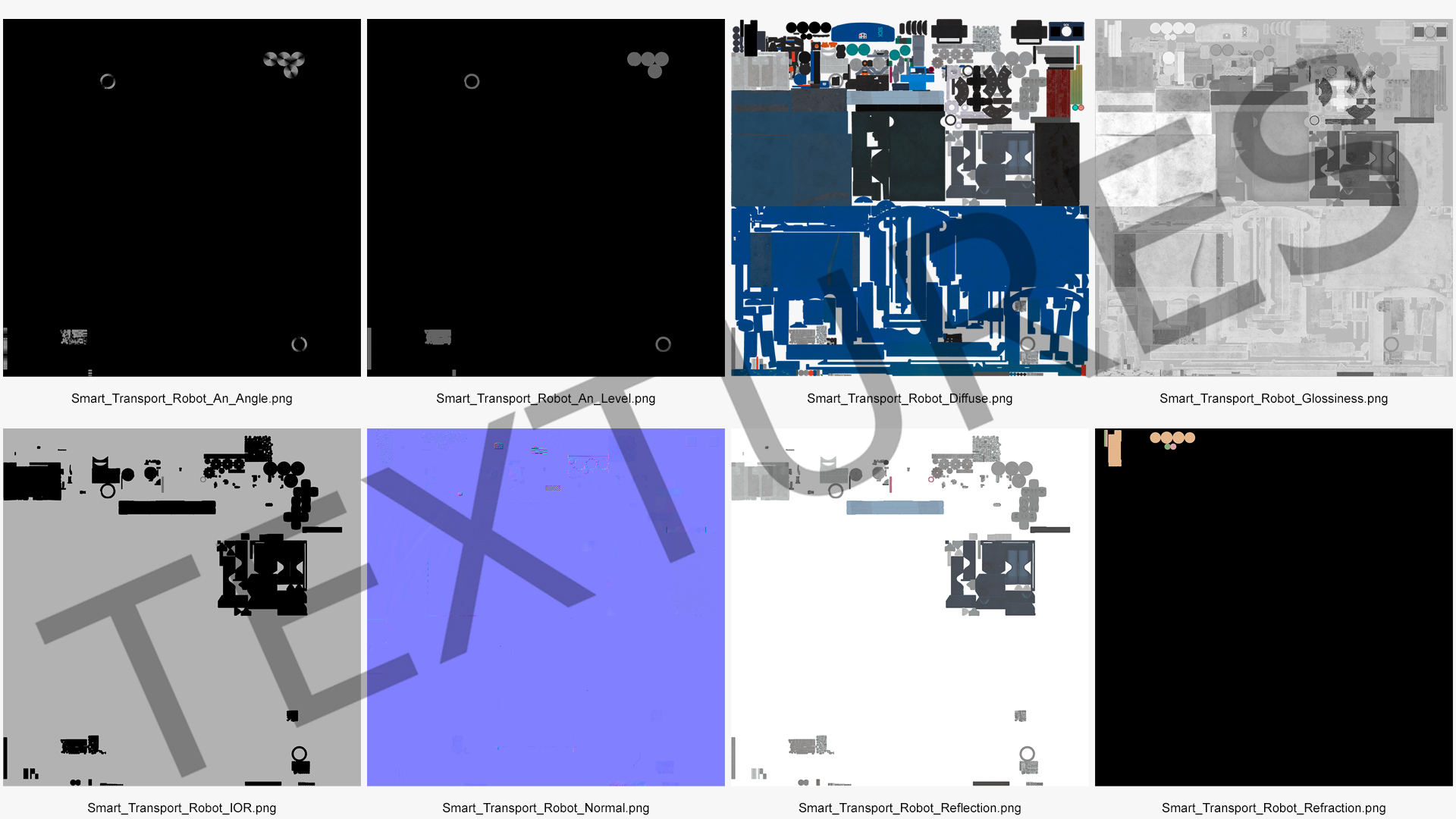 3D Smart Transport Robot Rigged model