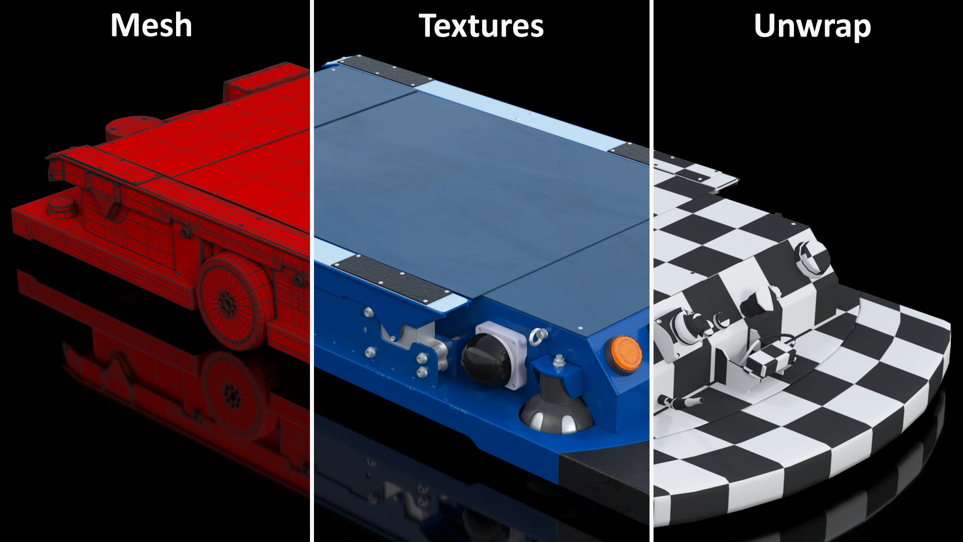 3D Smart Transport Robot Rigged model