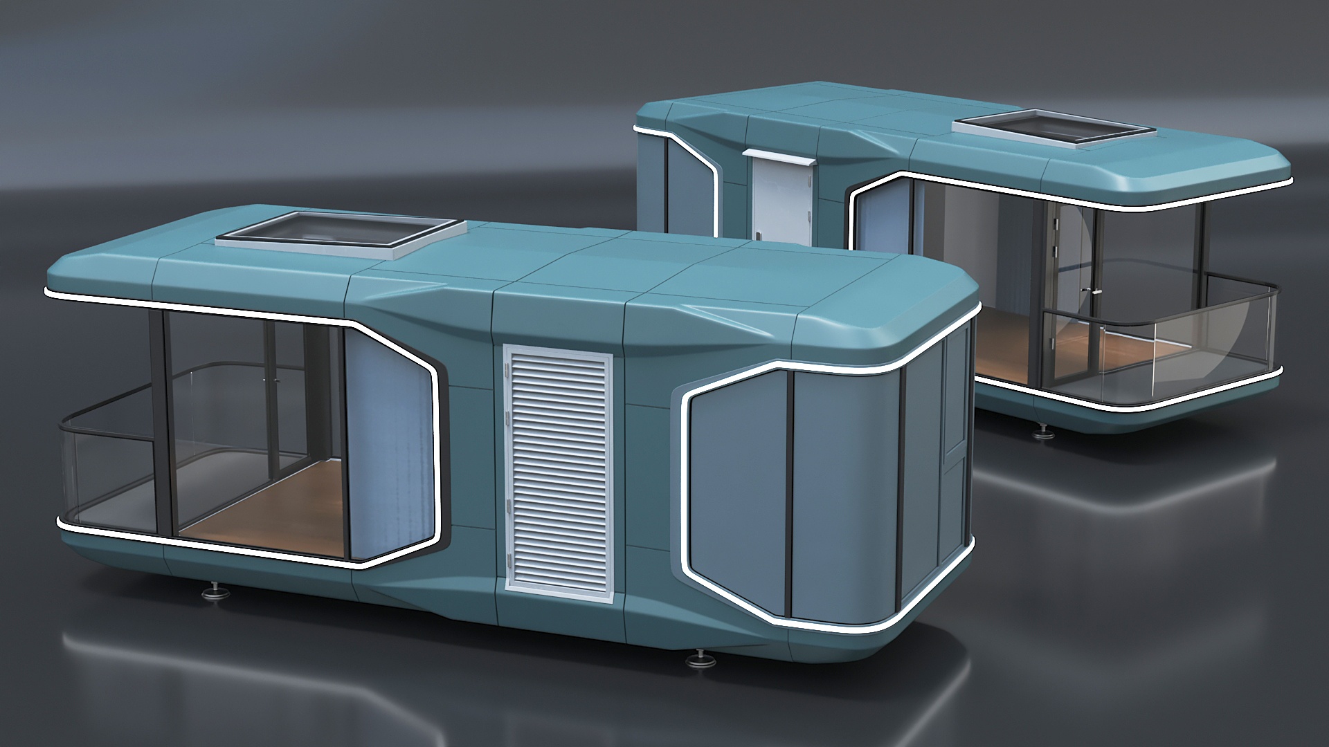 3D model Futuristic Modular Home Design