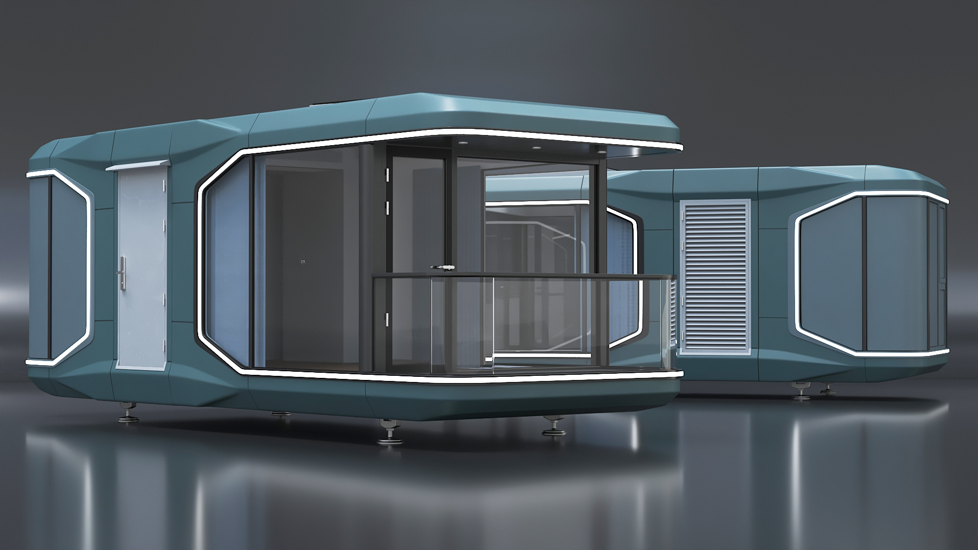 3D model Futuristic Modular Home Design