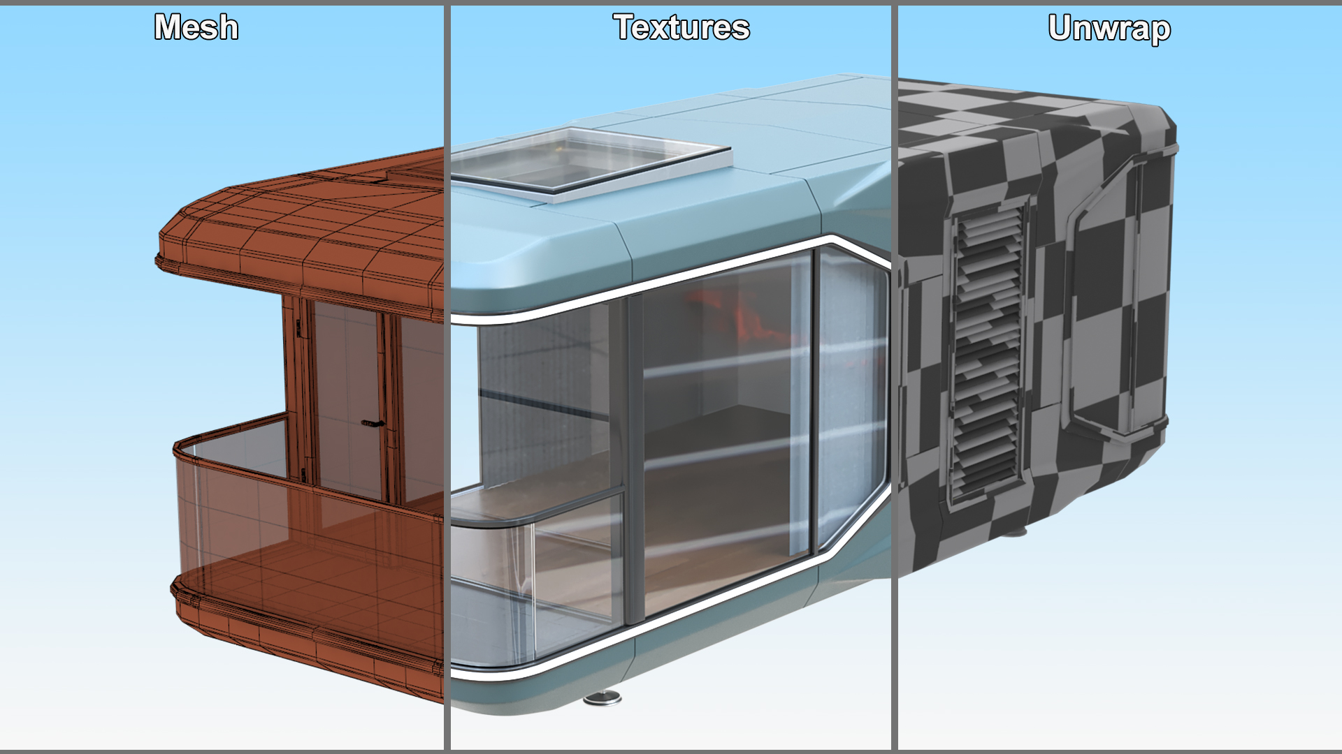 3D model Futuristic Modular Home Design