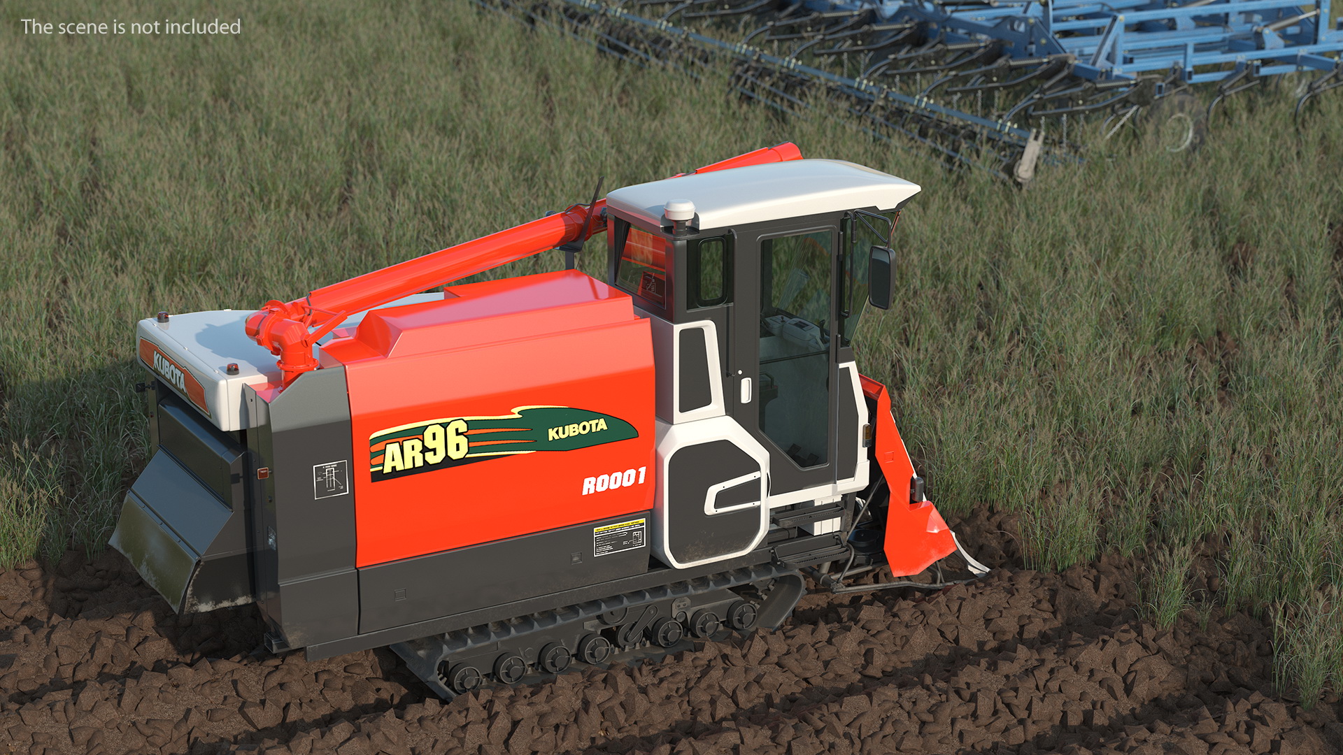 Rice Combine Harvester Kubota AR96 3D model