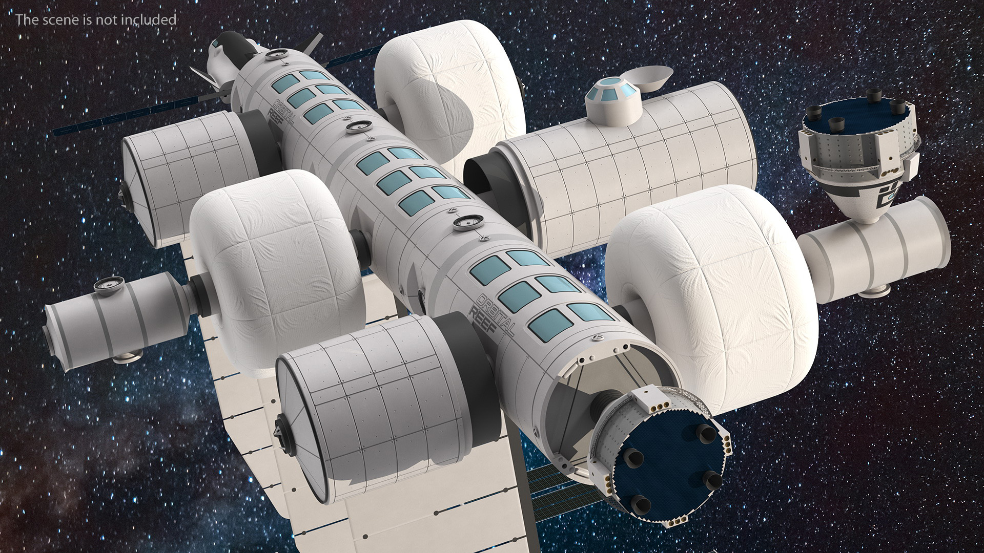 3D model Orbital Reef Blue Origin Space Station Rigged