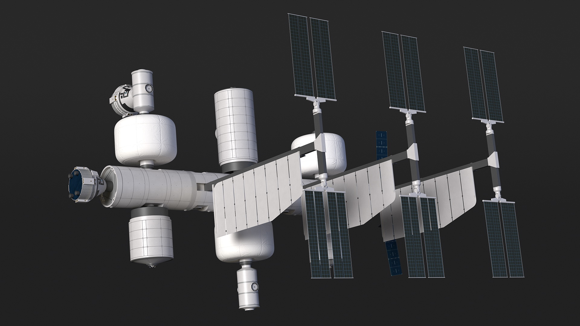 3D model Orbital Reef Blue Origin Space Station Rigged