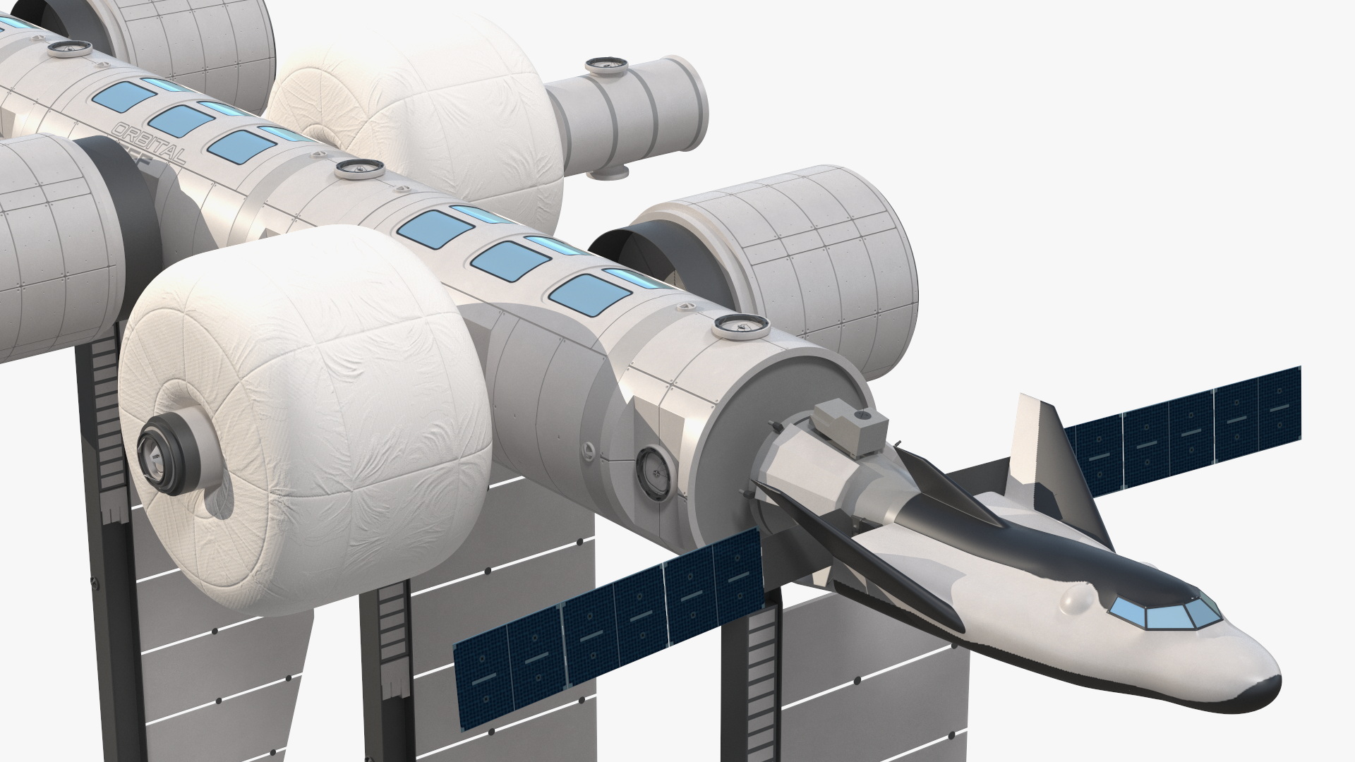 3D model Orbital Reef Blue Origin Space Station Rigged