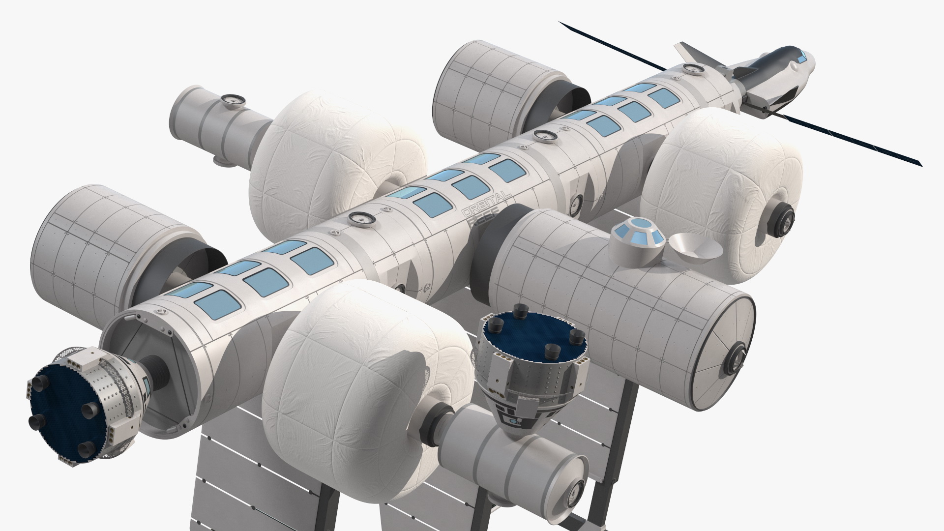 3D model Orbital Reef Blue Origin Space Station Rigged