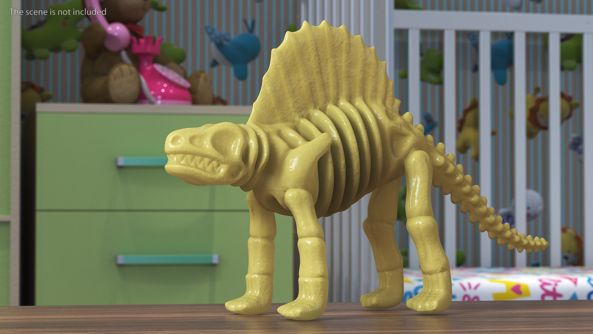 Dimetrodon Dinosaur Skeleton Toy 3D