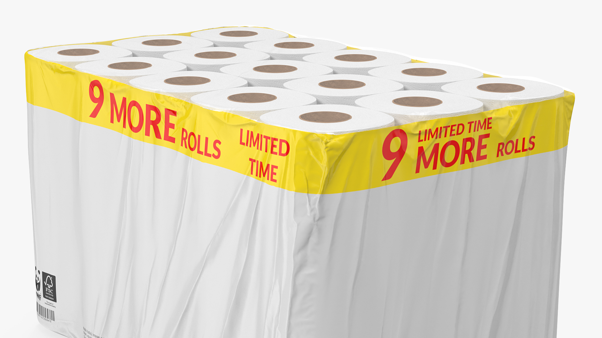 3D model Bath Tissue 45 Rolls Pack