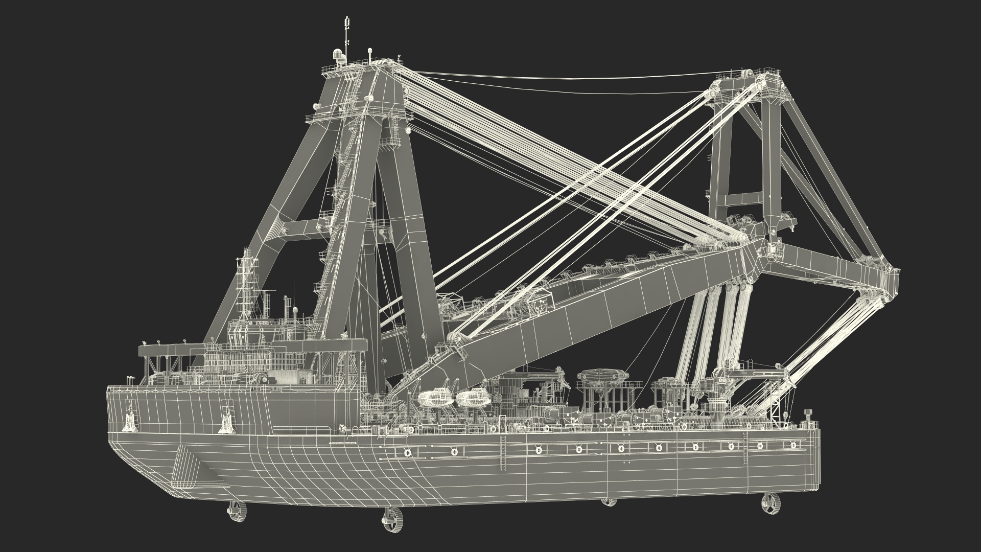 3D Floating Vessel Crane