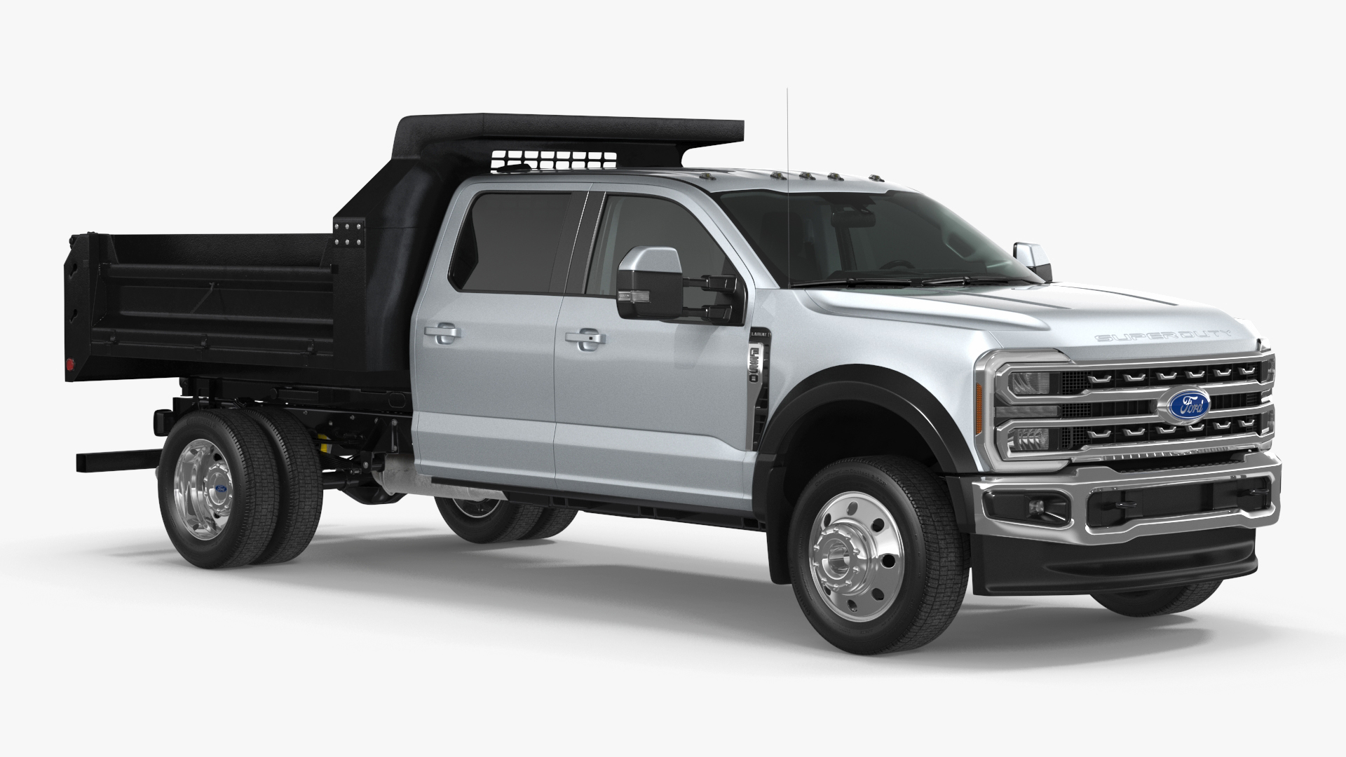 3D Ford Super Duty 2023 F-550 DRW Lariat Silver Metallic model