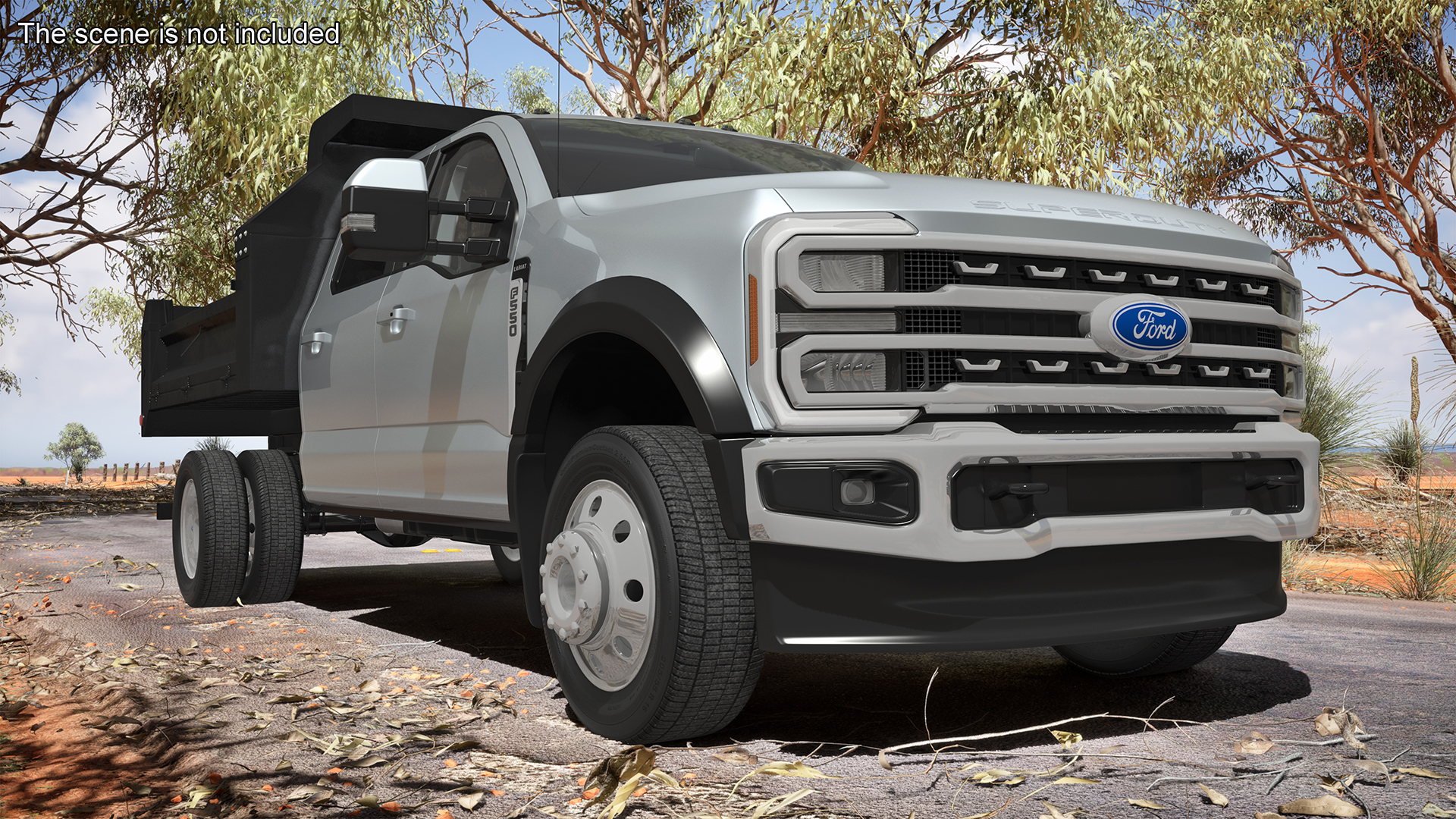 3D Ford Super Duty 2023 F-550 DRW Lariat Silver Metallic model