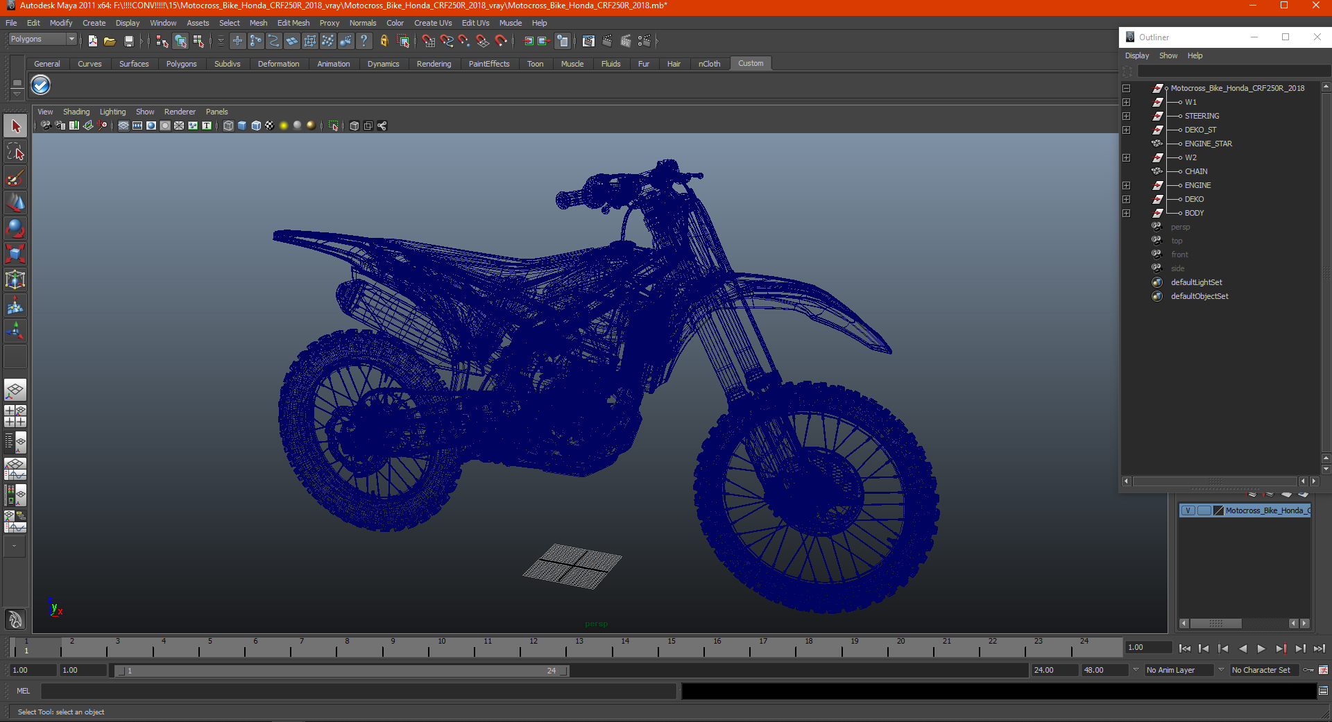 3D Motocross Bike Honda CRF250R 2018 model