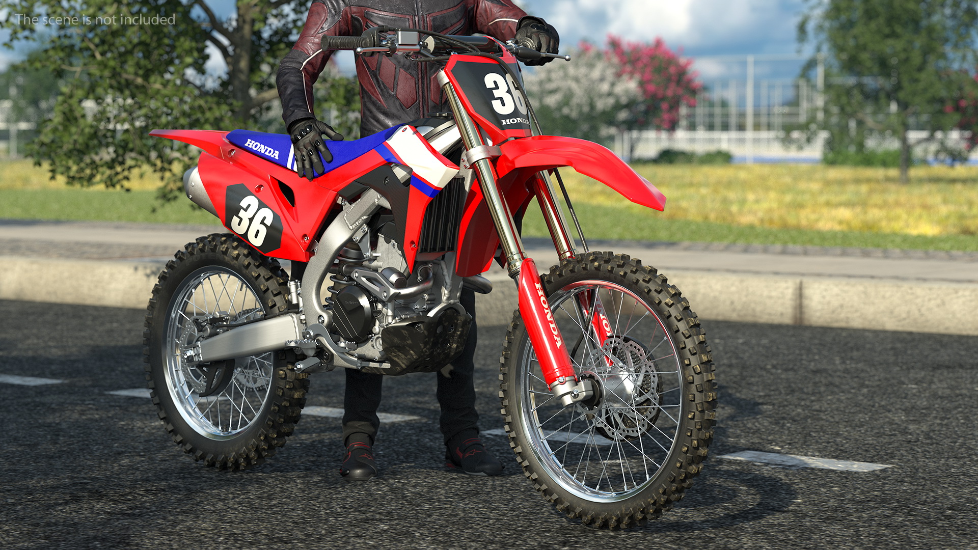 3D Motocross Bike Honda CRF250R 2018 model