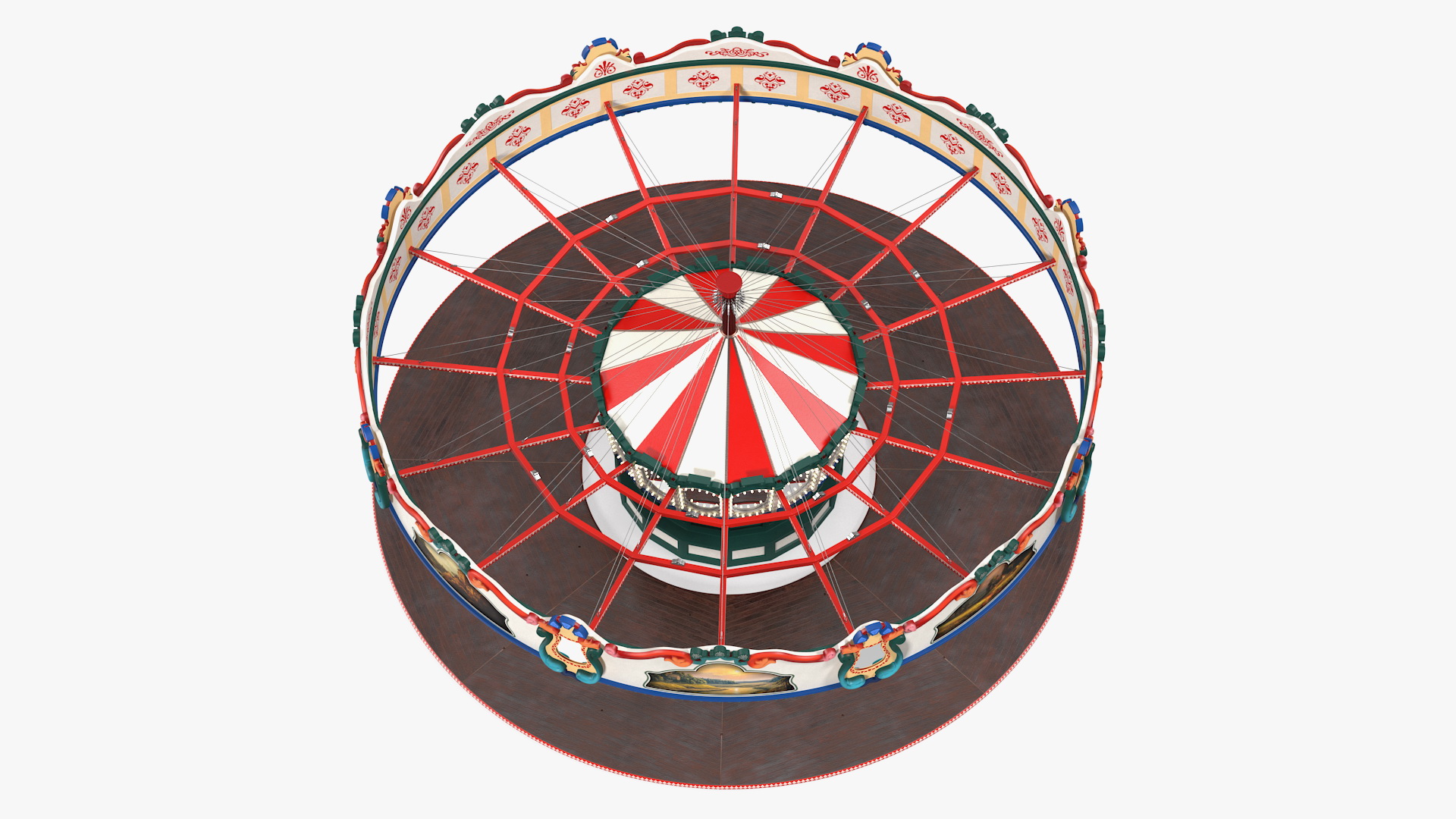 3D Empty Carousel Rigged