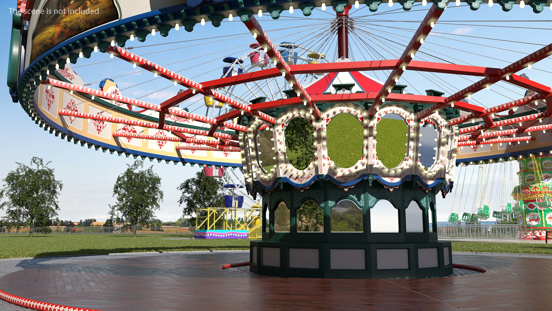 3D Empty Carousel Rigged