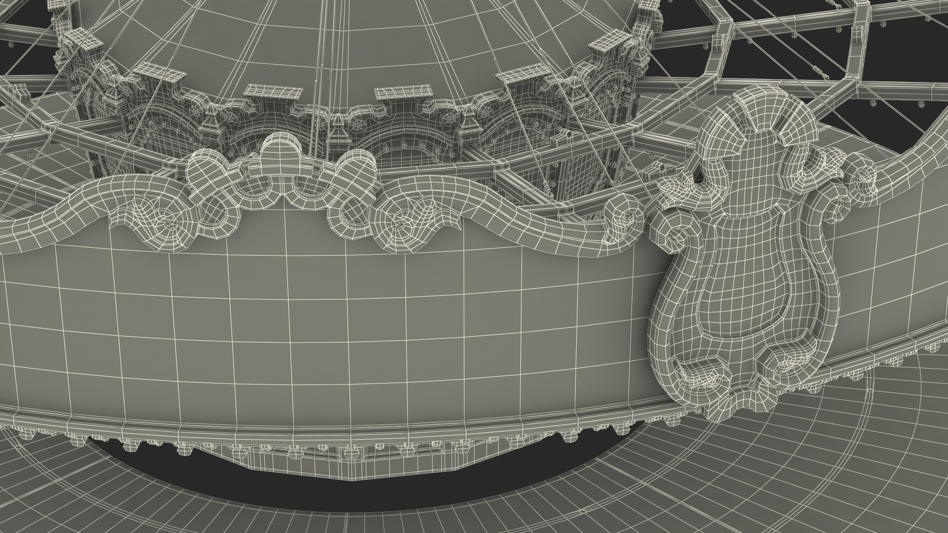 3D Empty Carousel Rigged