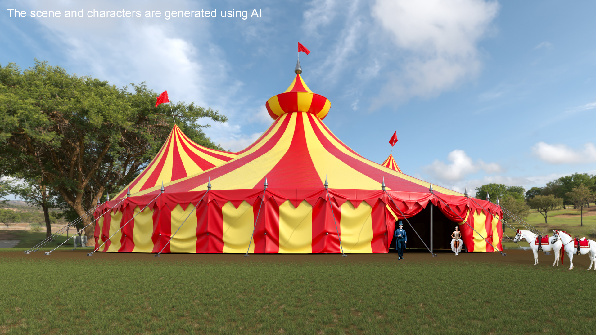 3D Big Round Circus Tent