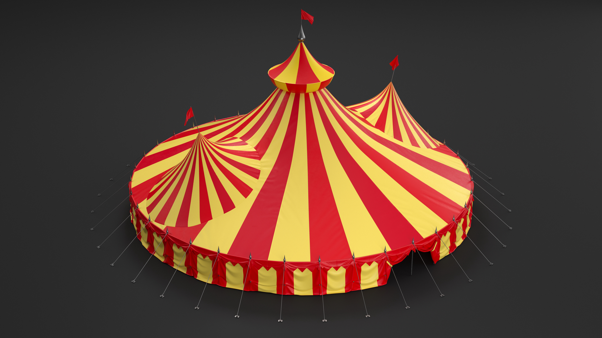 3D Big Round Circus Tent